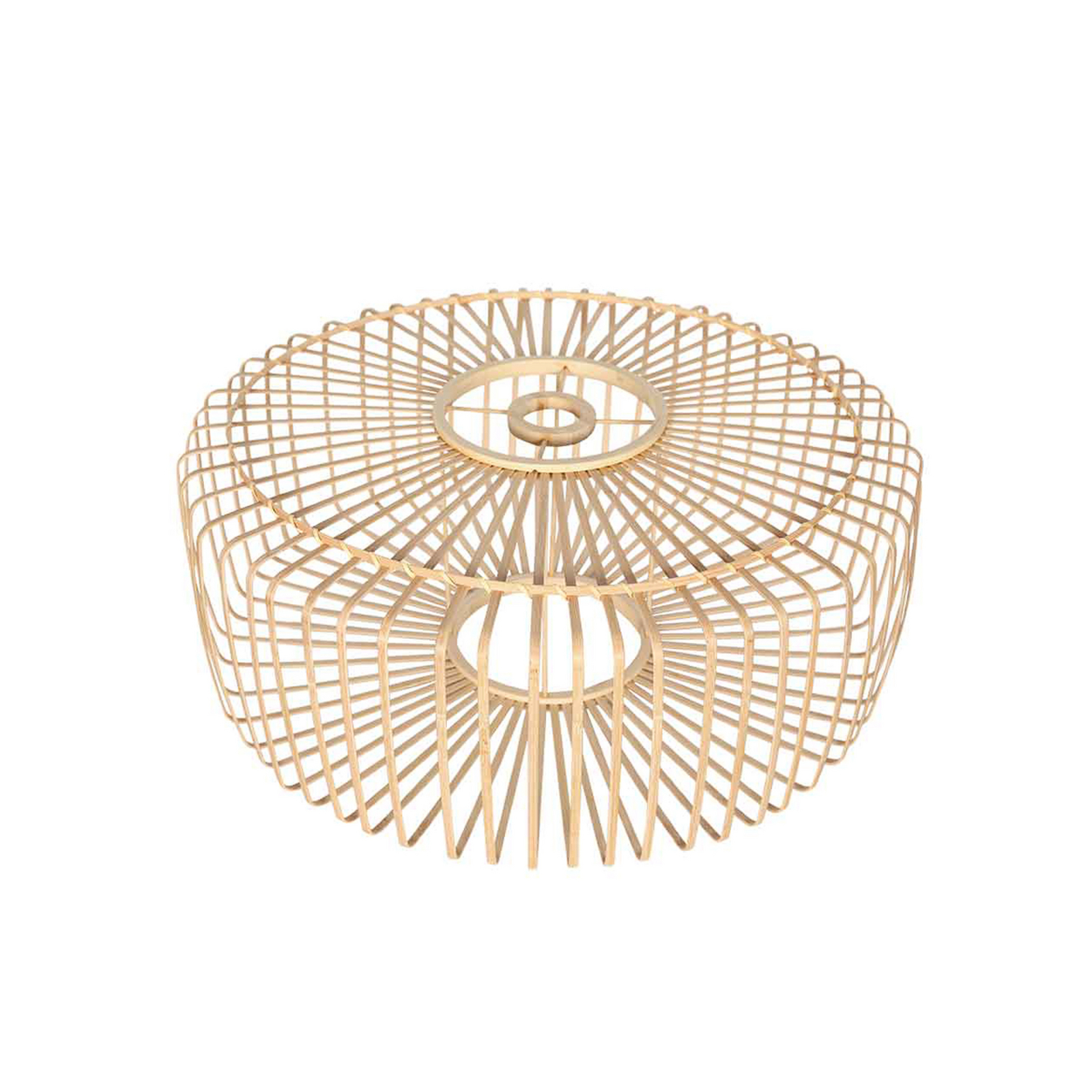 Suspension Sparkled Light, noir/bambou naturel, Ø 40 cm