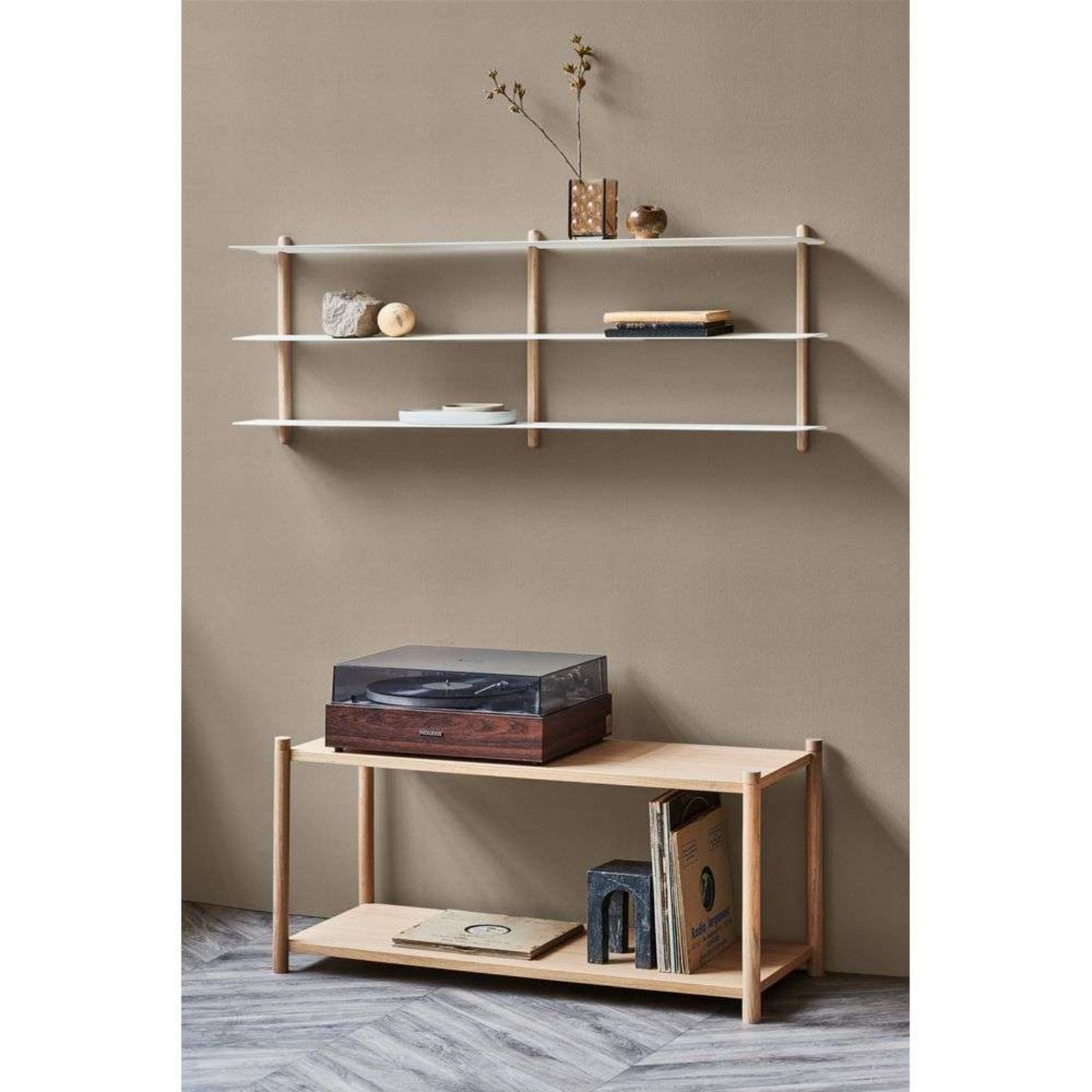 Nivo Shelf D Lumină Stejar/Alb - GEJST