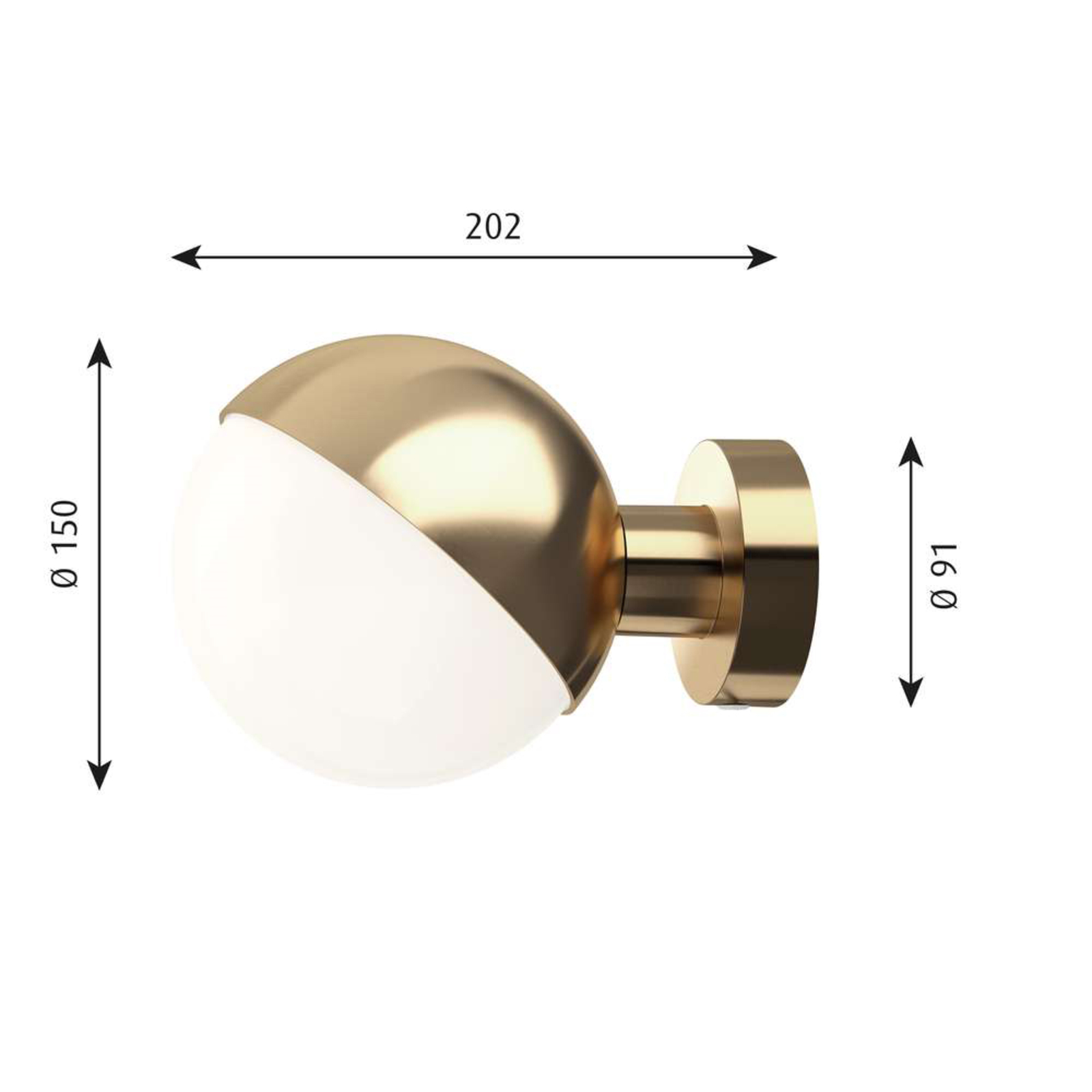 VL Studio Candeeiro de Parede Ø150 Hardwired Brass - Louis Poulsen