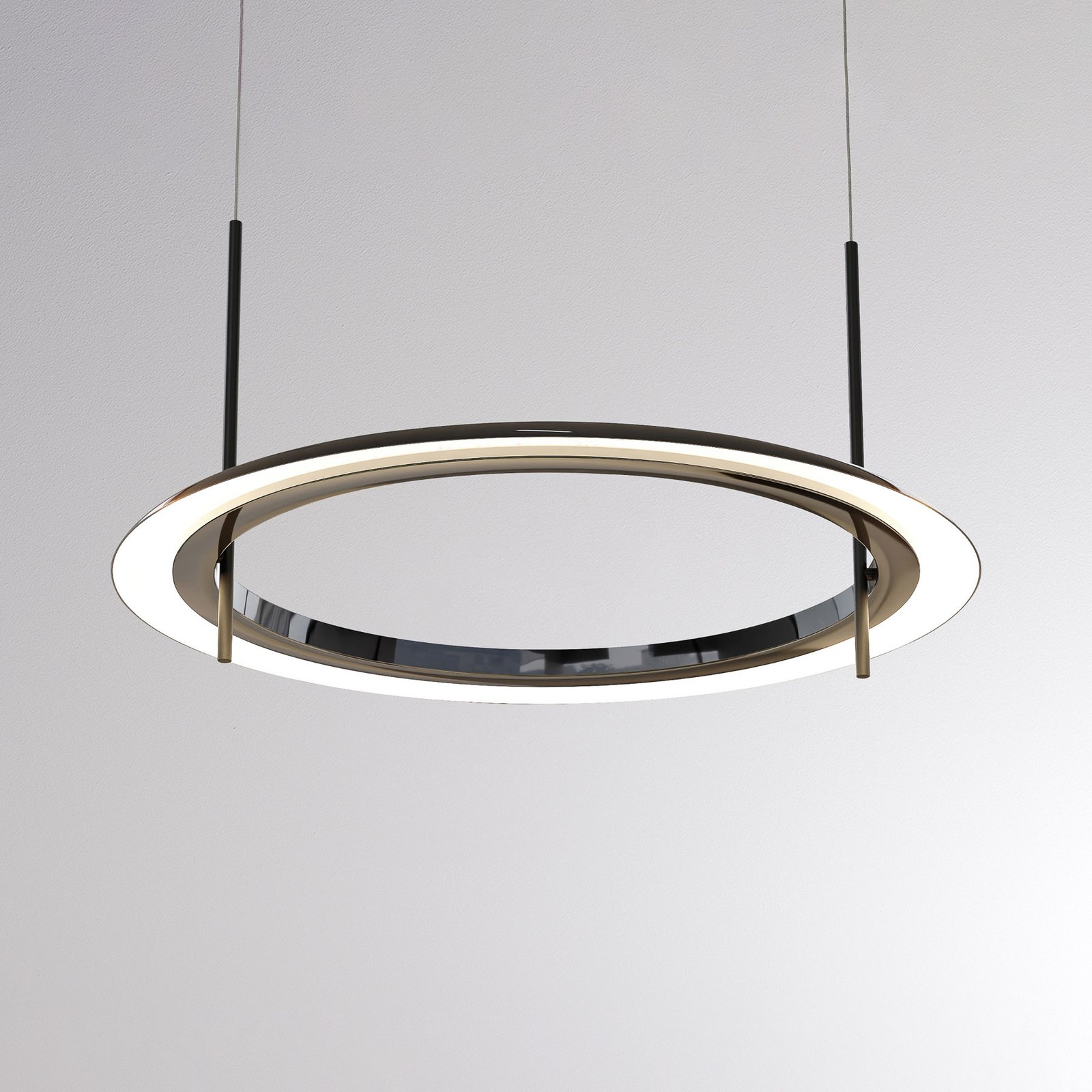 Molto Luce LED hanging light Vuto PD, glossy black, Ø 60 cm