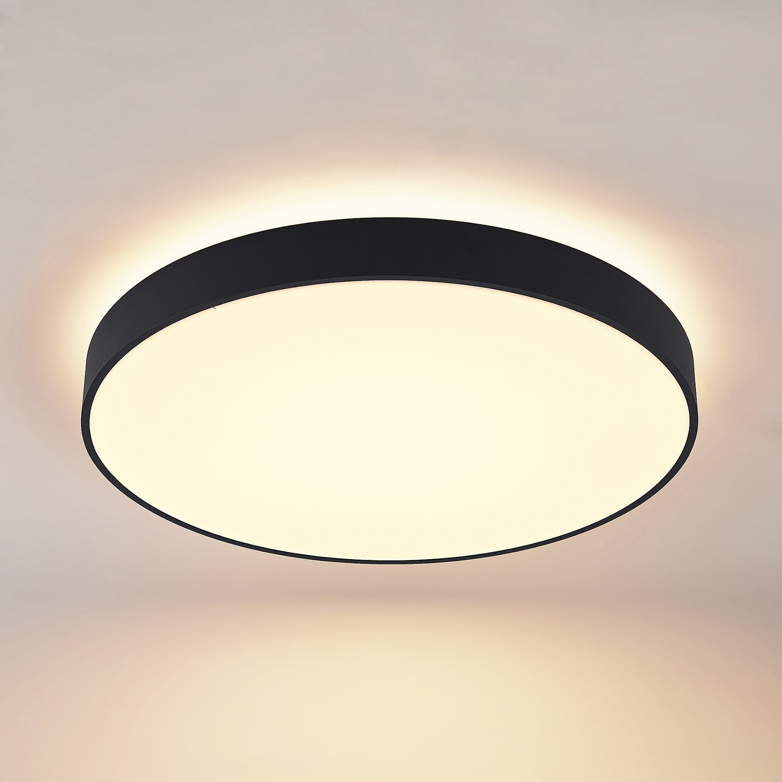 Arcchio Vanida plafonnier LED, noir, 60 cm