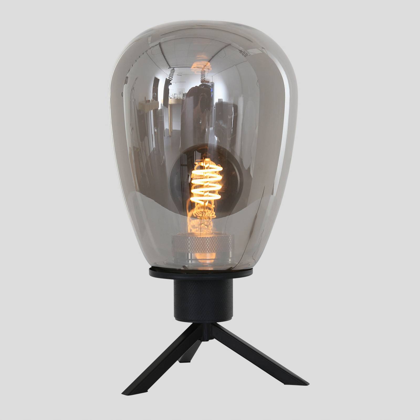 Lampa stołowa Reflexion, Ø 15 cm, wysokość 28 cm, czarna