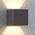 Lindby Quaso LED-Wandleuchte aus Beton, grau