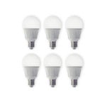 Lindby LED lamp, set van 6, E27, 8,5 W, mat, 3.000 K