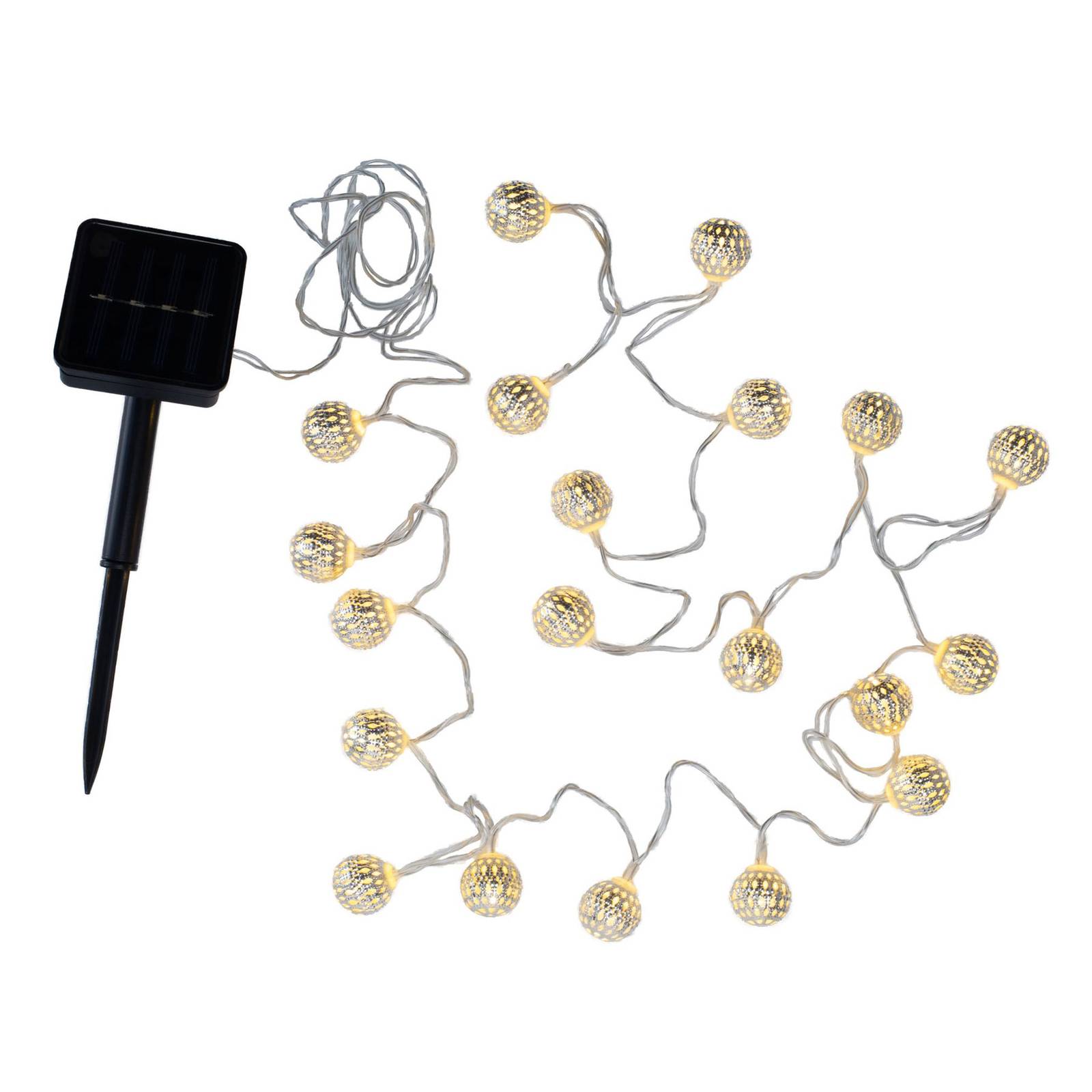 Pauleen Sunshine Glamour solar fairy lights silver, plastic, metal, 0.01 W, L: 280 cm