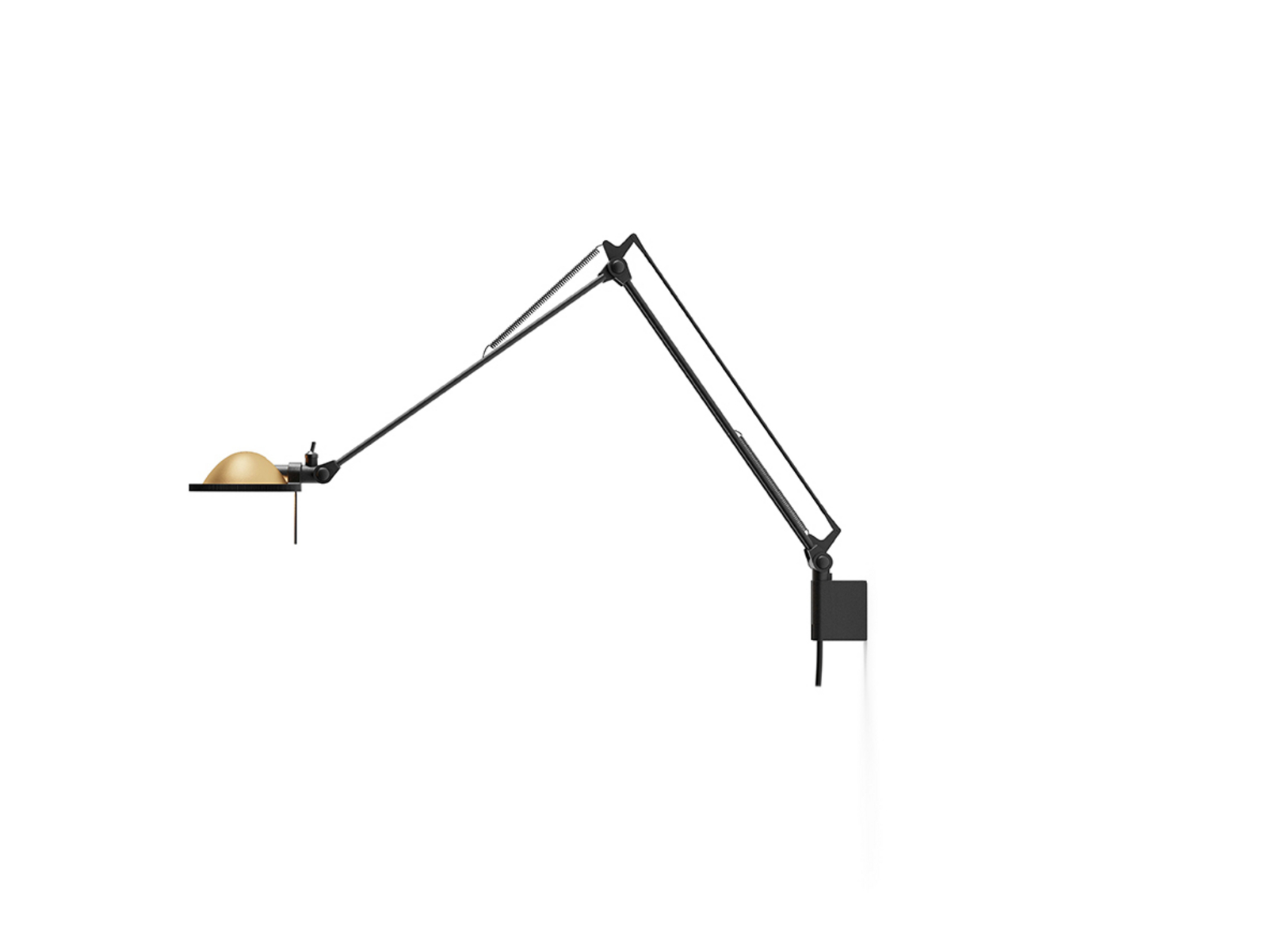 Berenice vägglampa 30x30 mässing/svart - Luceplan