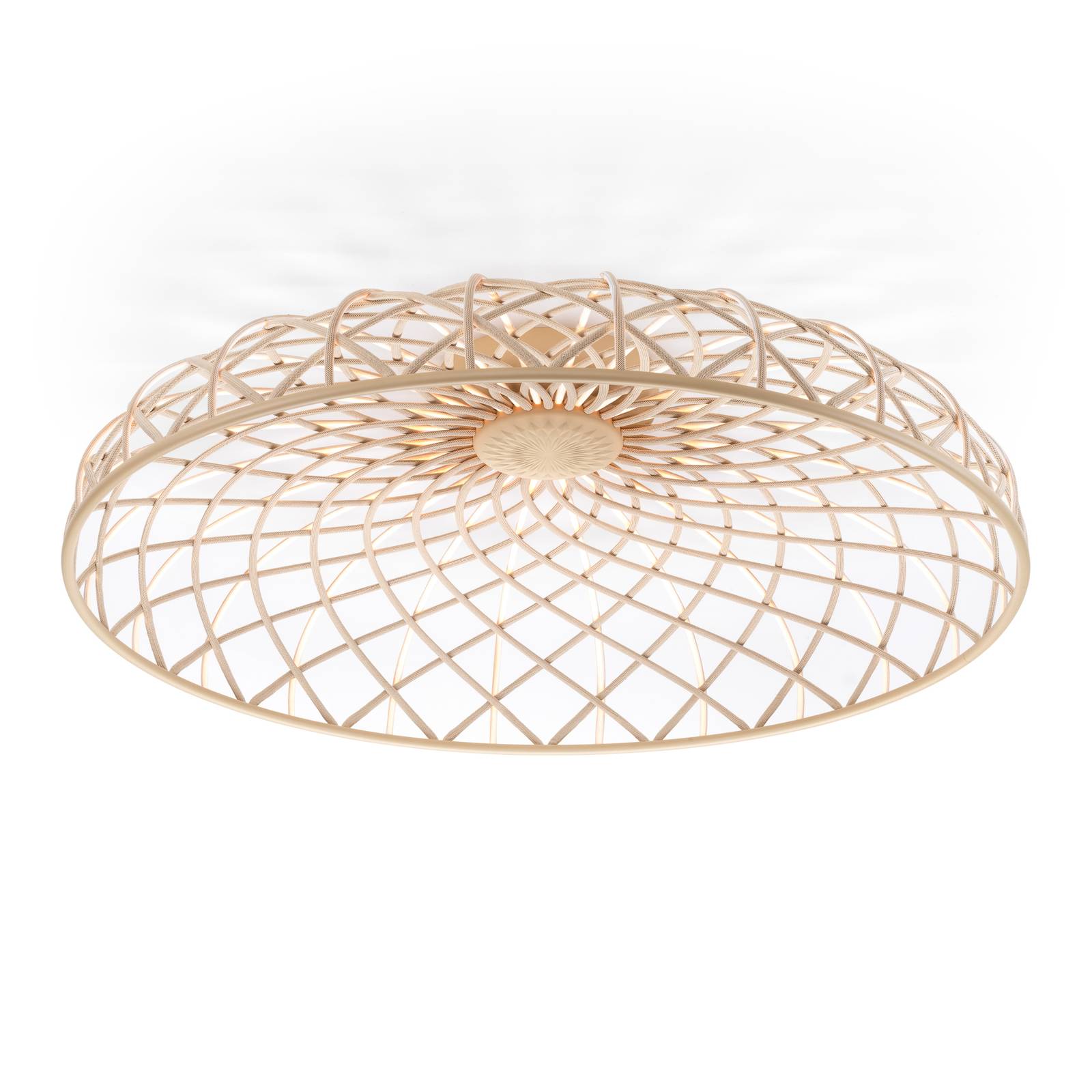 FLOS LED-Deckenlampe Skynest hellbraun Ø 90,4 cm Kunststoff günstig online kaufen