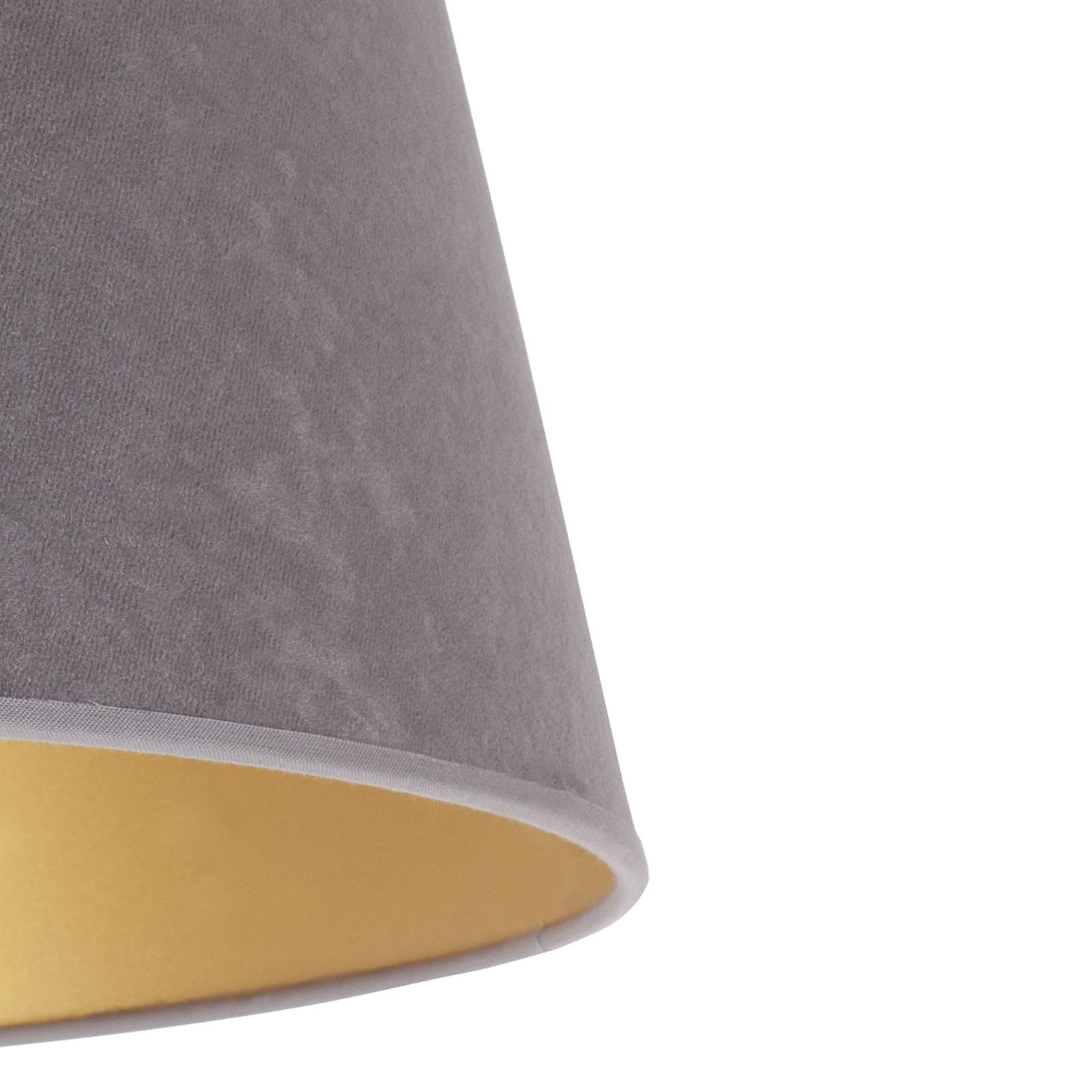 Cone lampeskærm højde 22,5 cm grå/guld