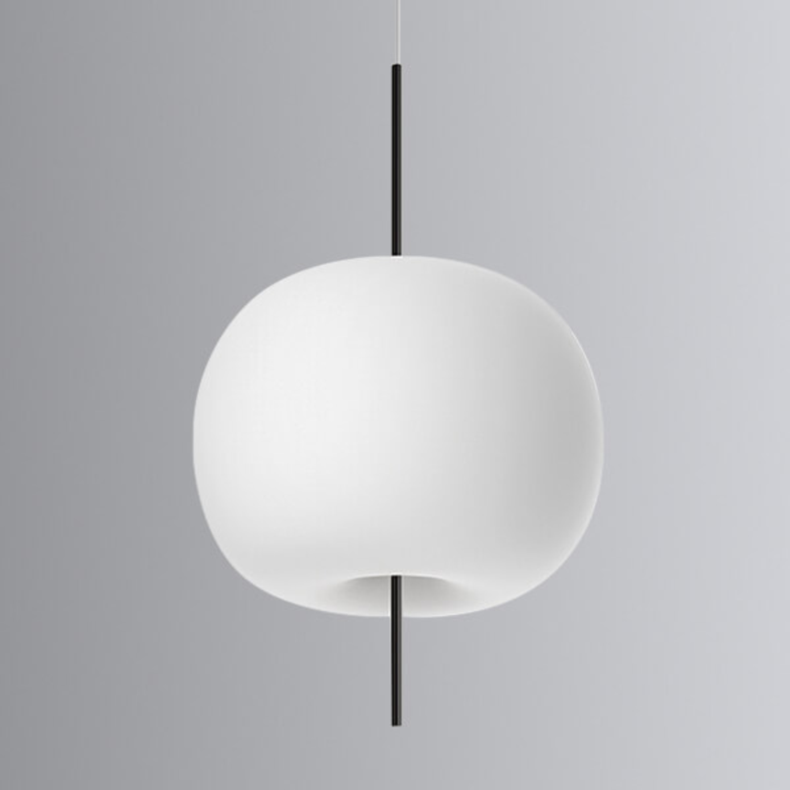 Kundalini Kushi - LED hanging light black 33 cm, for Living / Dining Room, metal, glass, 20 W, energy efficiency: A+, H: 56 cm