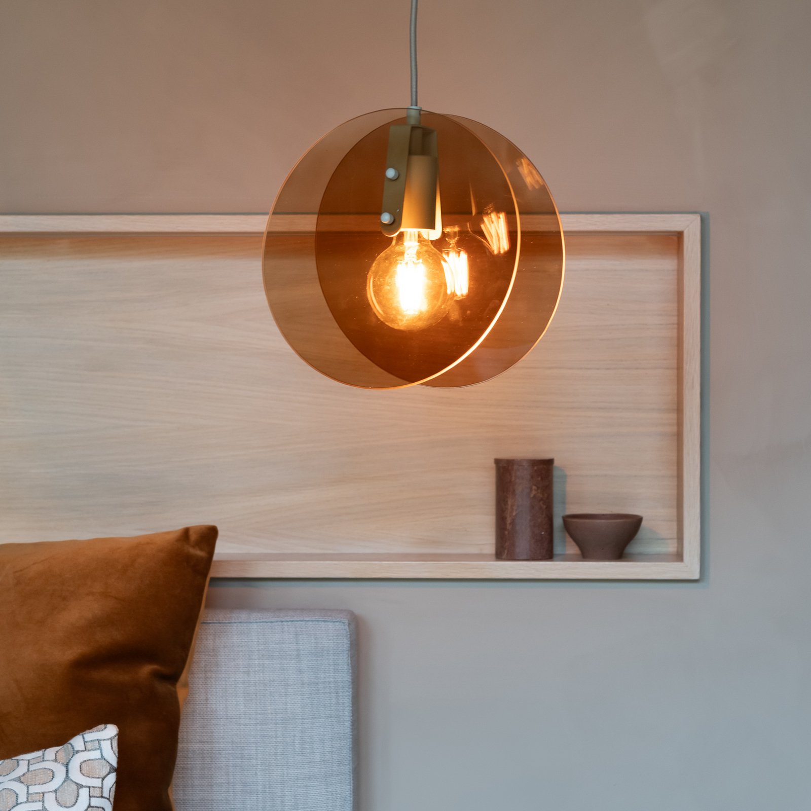 IT'S ABOUT ROMI Toledo hanging light, amber colour, Ø 25 cm