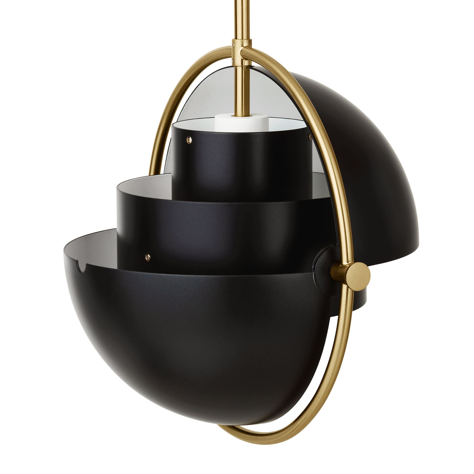 GUBI pendellampa Multi-Lite, Ø 27 cm, ram i mässing