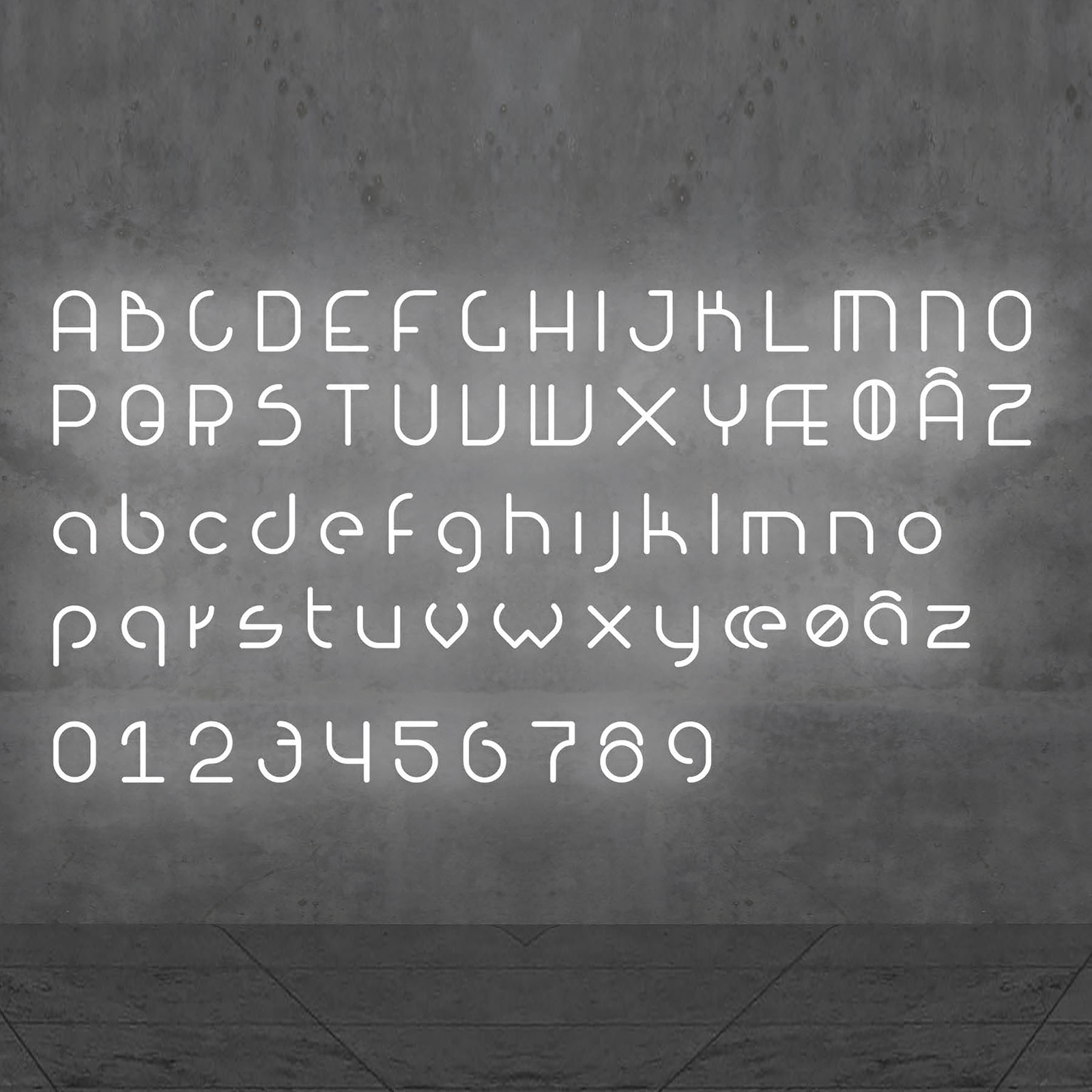 Artemide Alphabet of Light væg, lille bogstav r