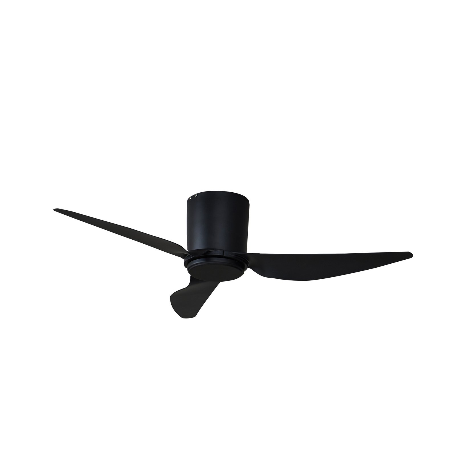 Stropní ventilátor Lindby Aulo, černý, DC, tichý, Ø 123 cm