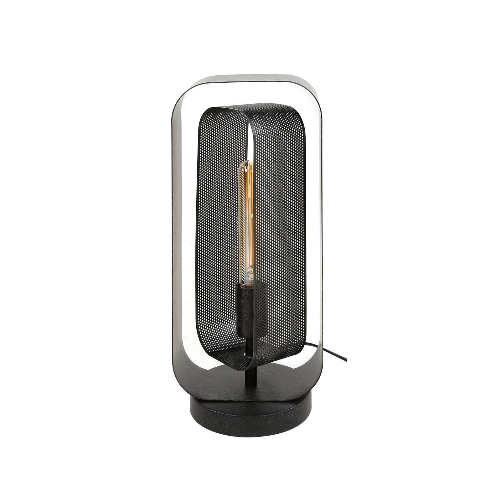 Lámpara de mesa Alma con Mesh-Element, negro