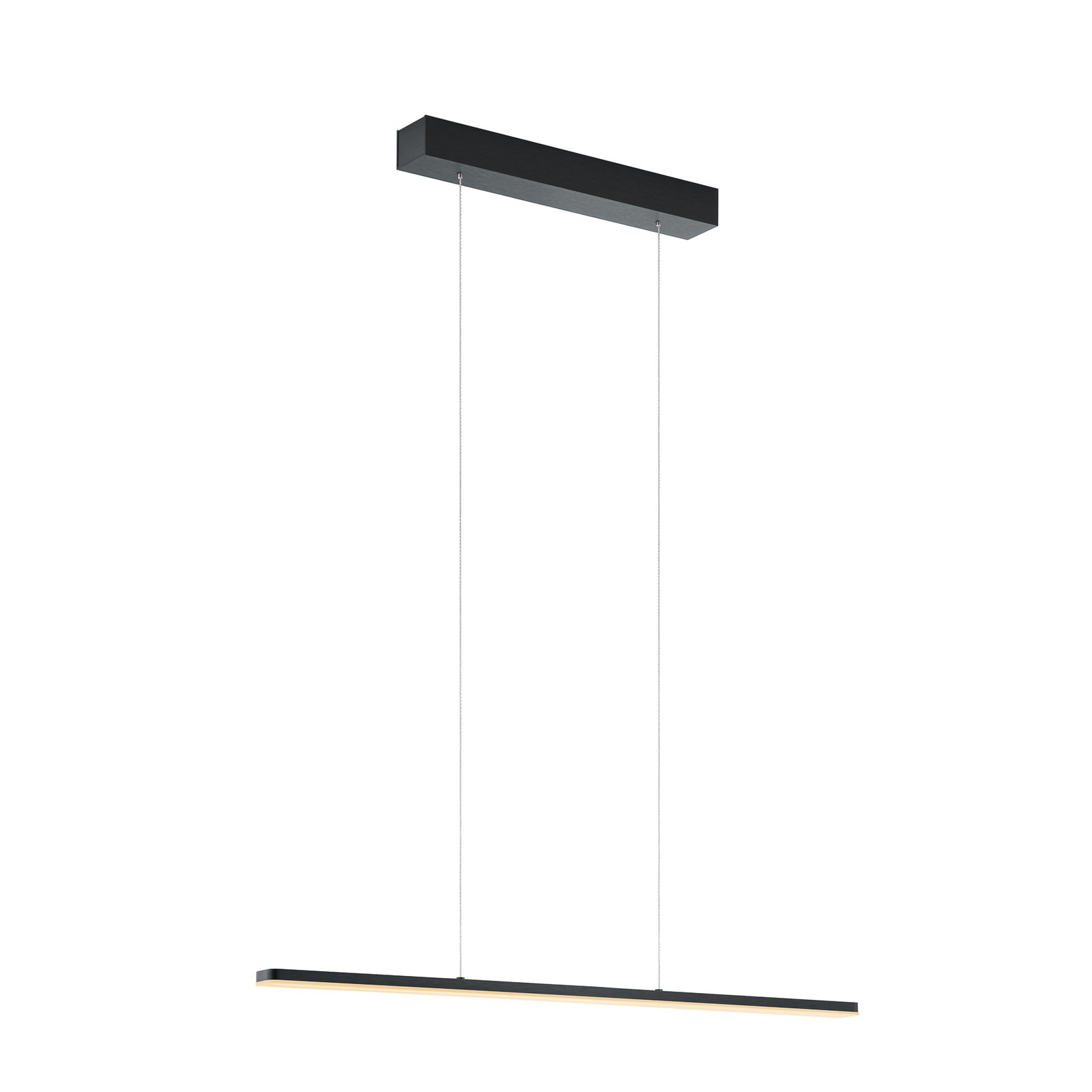 Quitani LED hanglamp Margita, lengte 88 cm, zwart