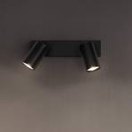 LEDVANCE Octagon LED-kohdevalaisin, himmennettävä, kaksi lamppua, musta