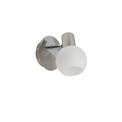 Foco de pared Tiara, hierro/blanco, Ø 11 cm, metal/vidrio