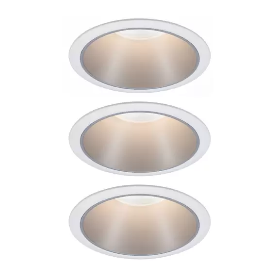 Lampenwelt Paulmann Cole LED-Spotlight silber-weiß 3er-Set