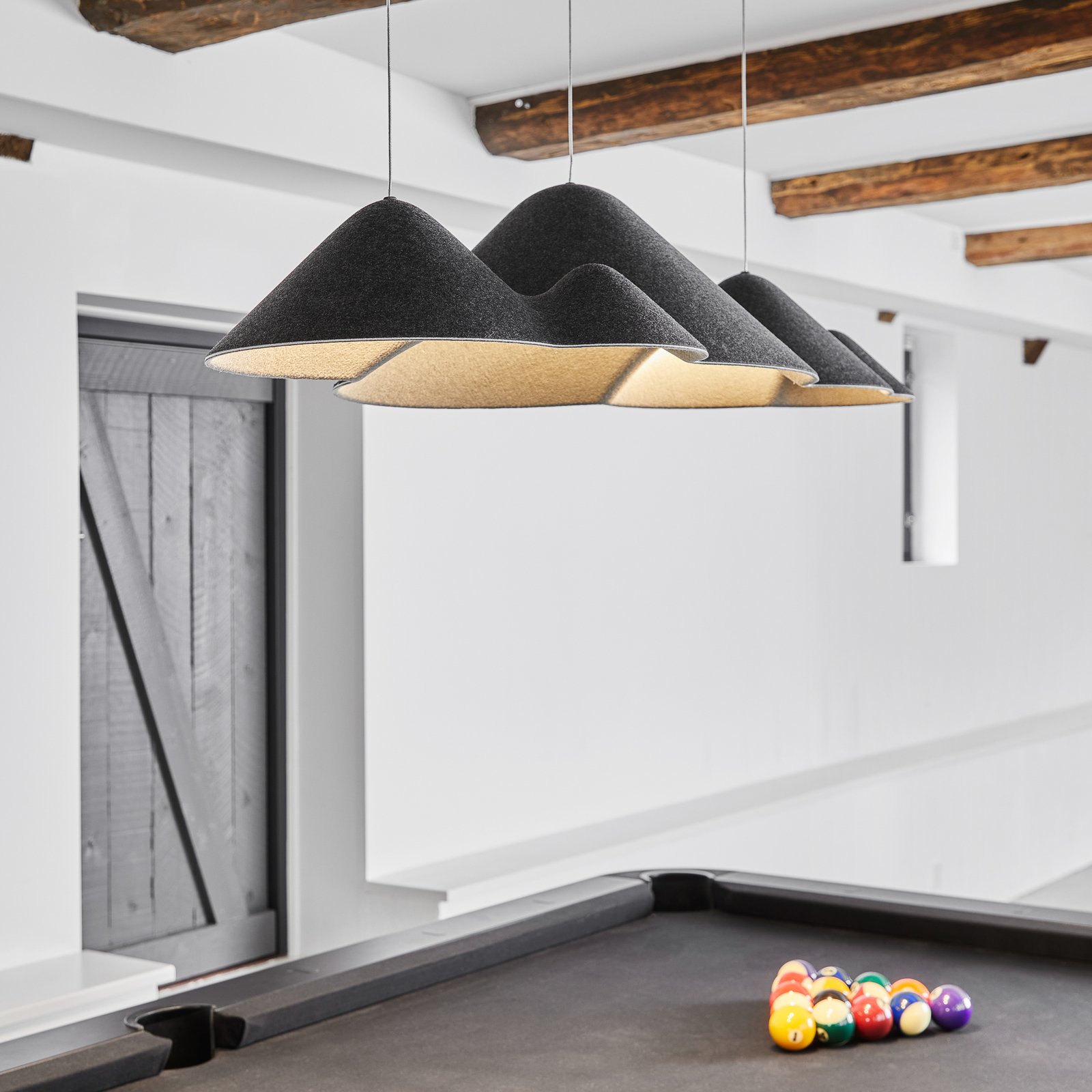 Panorama Pendelleuchte Large Mix Black/Grey - Loom Design