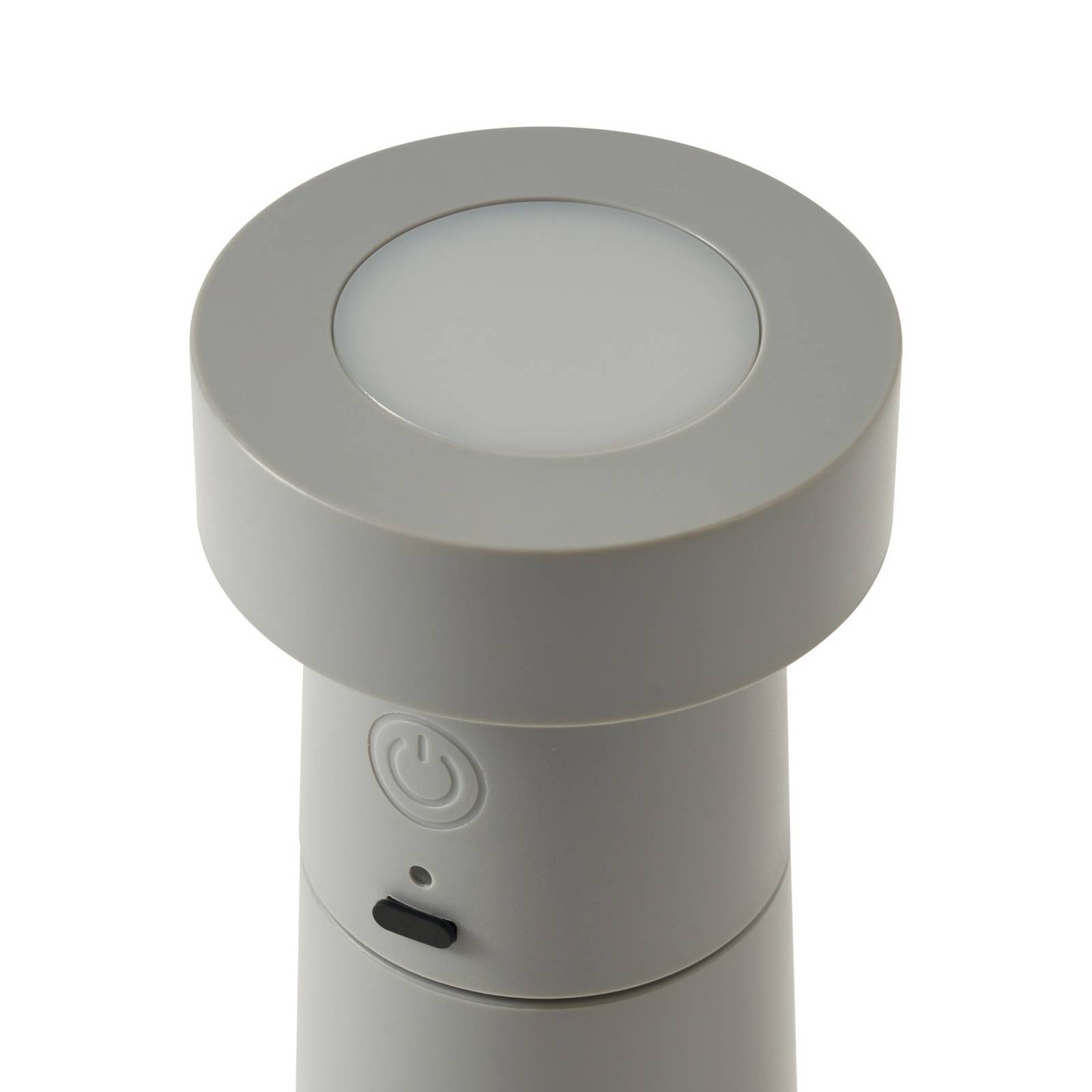 Lucande Solniczka LED Salt, jasnoszara, akumulator, IP44
