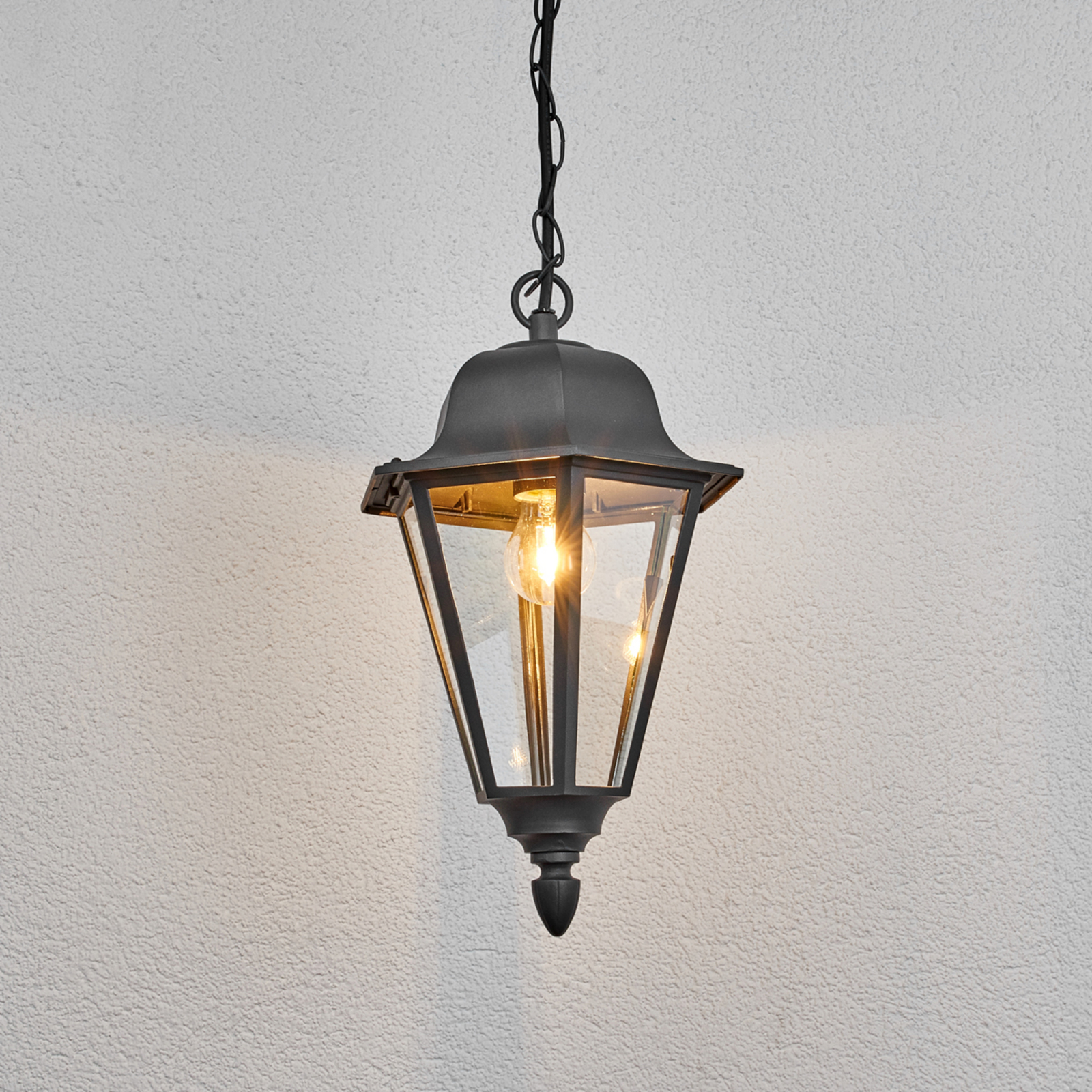Lindby Suspension D ext rieur Edana 40 Cm Anthracite E27 IP44 