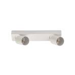 Spotlight ceiling light, white, 2-bulb, aluminium, GU10