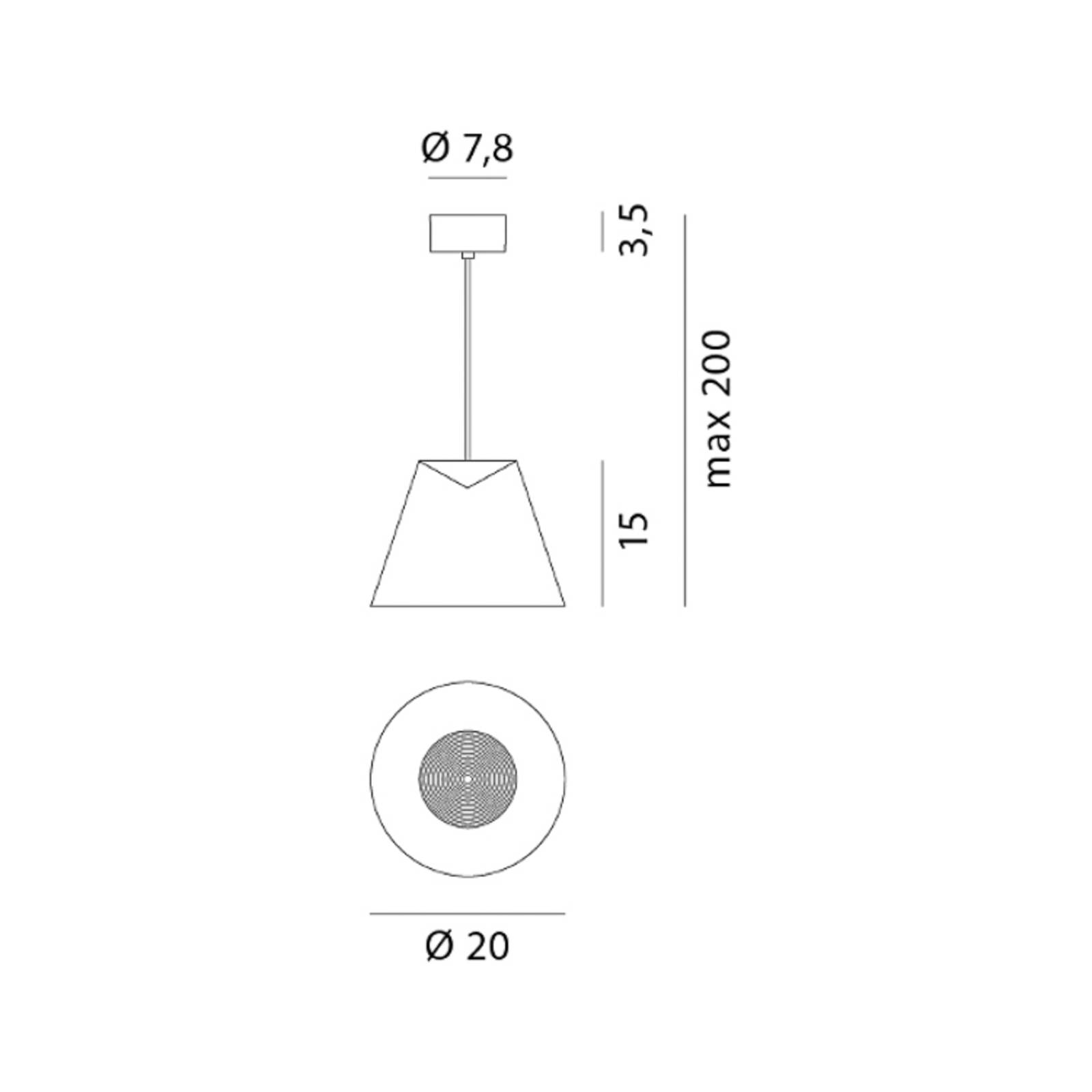 Rotaliana Dina - czarna lampa wisząca LED