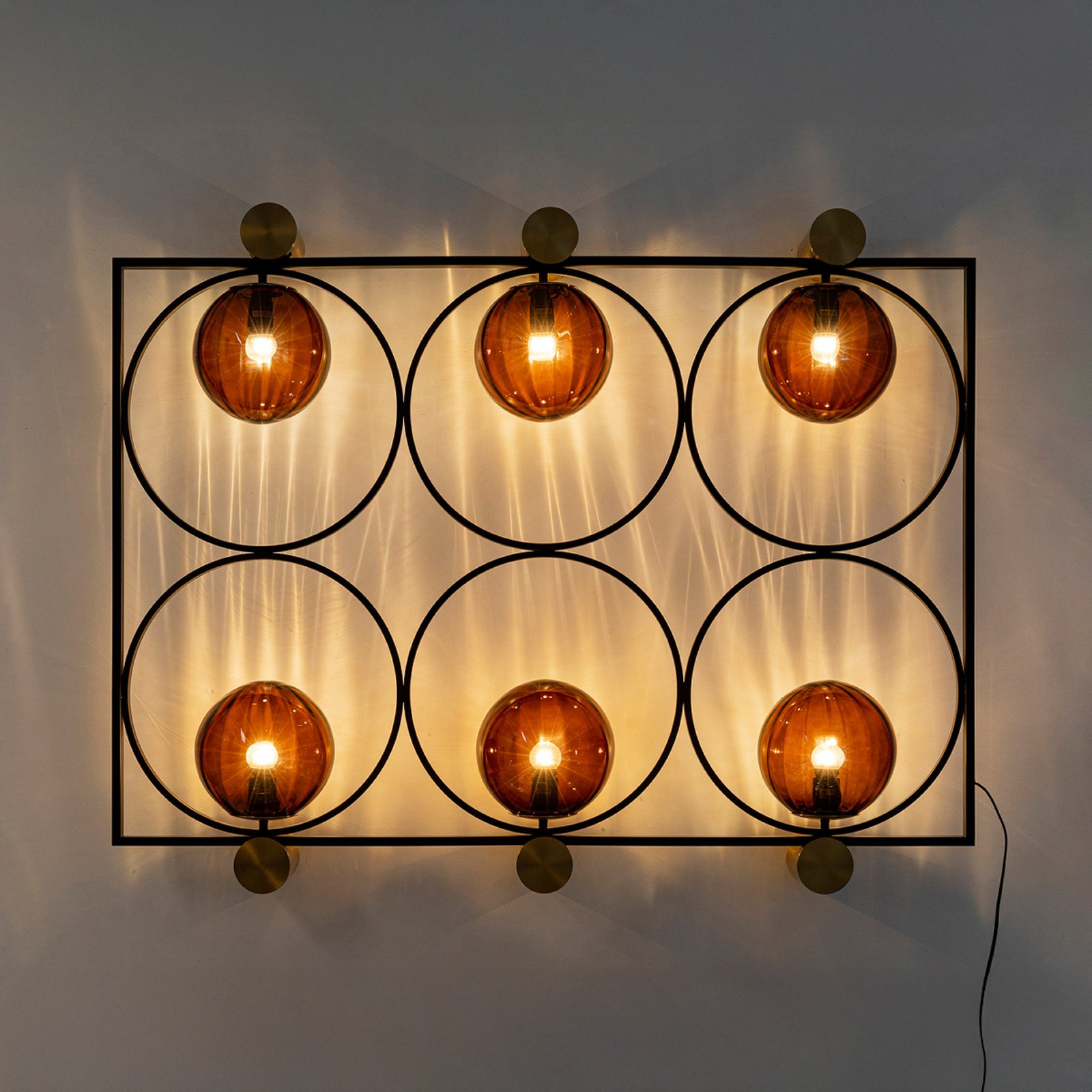 KARE Balance Circle wall light, plug, 122 cm, E27