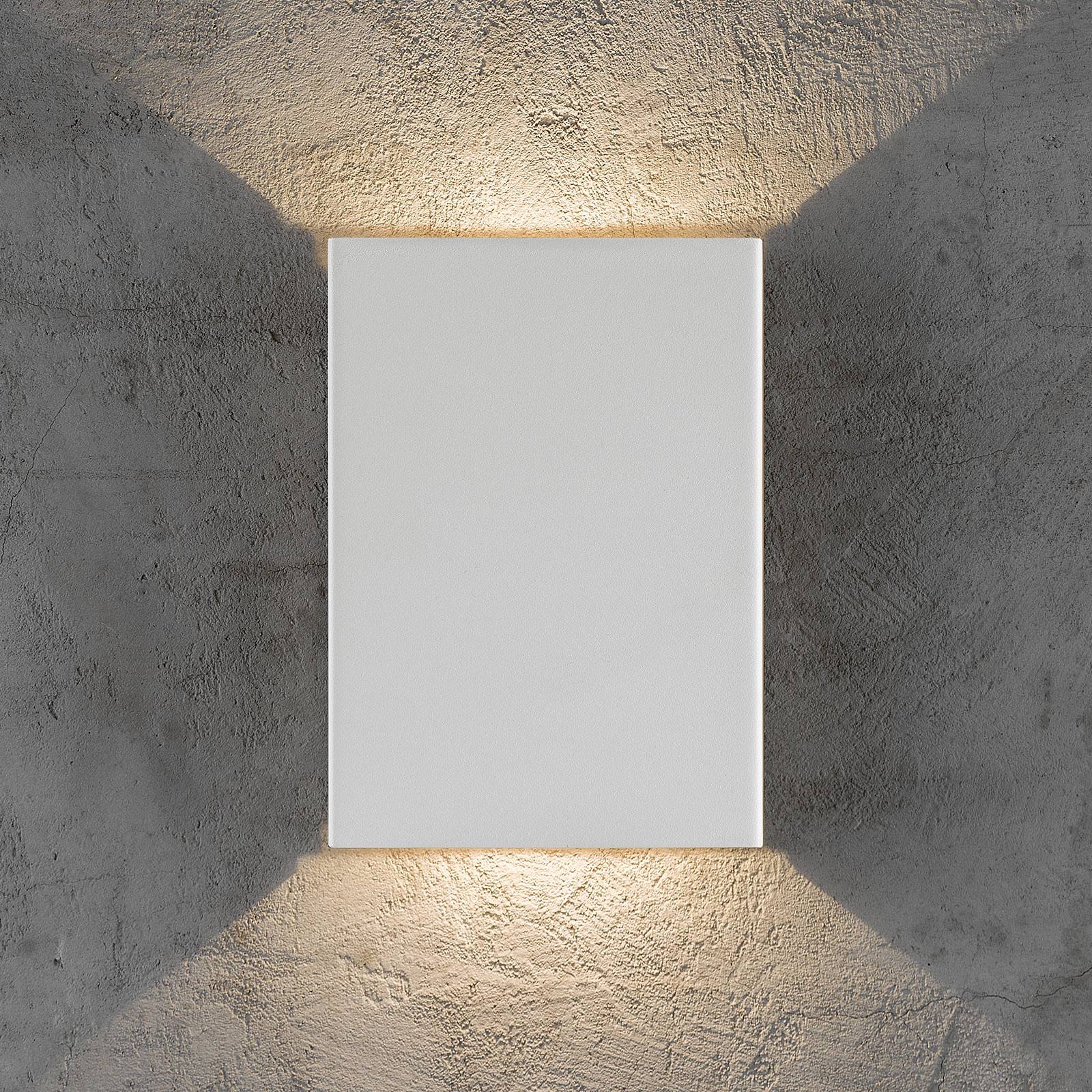 LED-Außenwandleuchte Fold, 15 x 21 cm, weiß