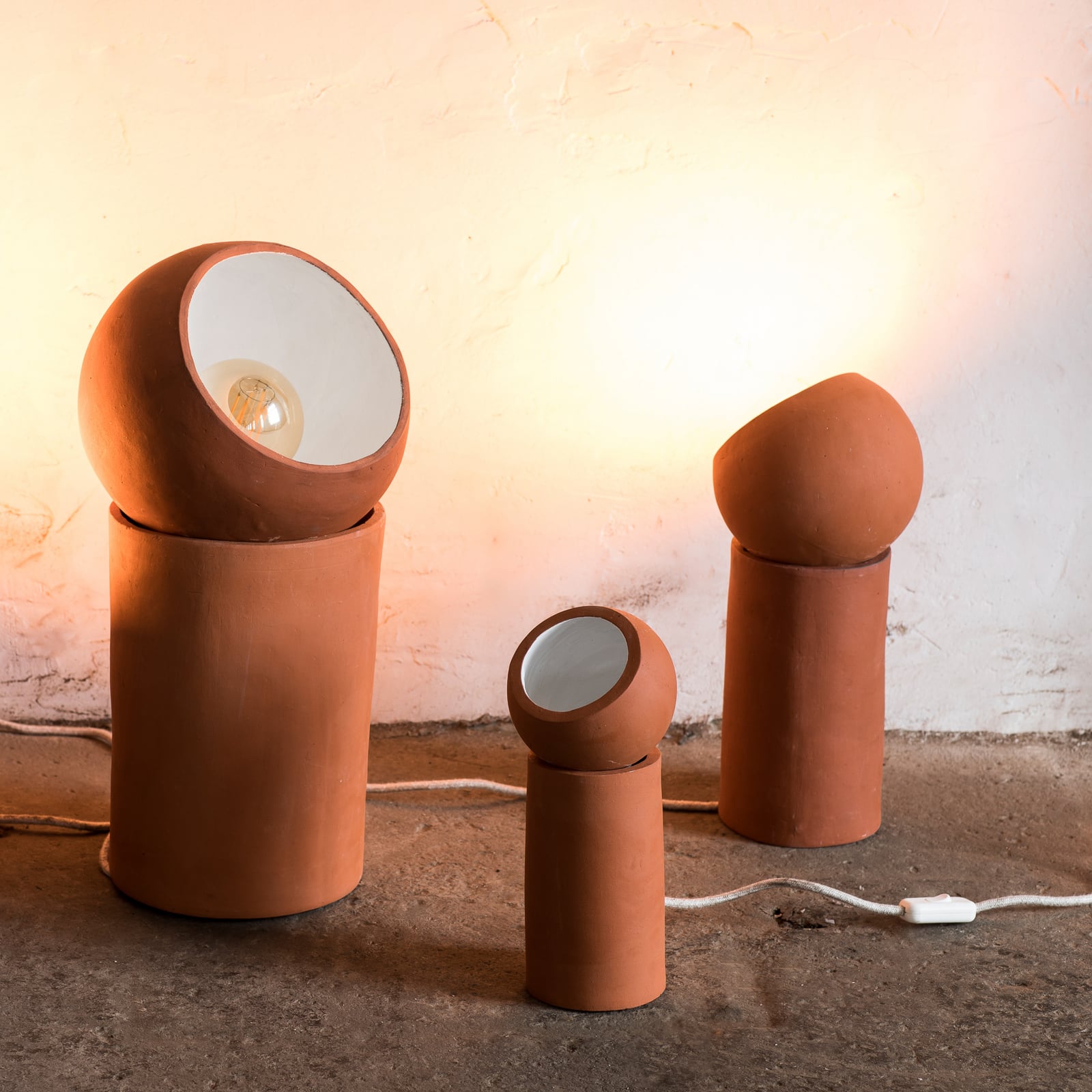 TERRA S bordlampe, terrakotta, højde 29 cm, E27 – Serax