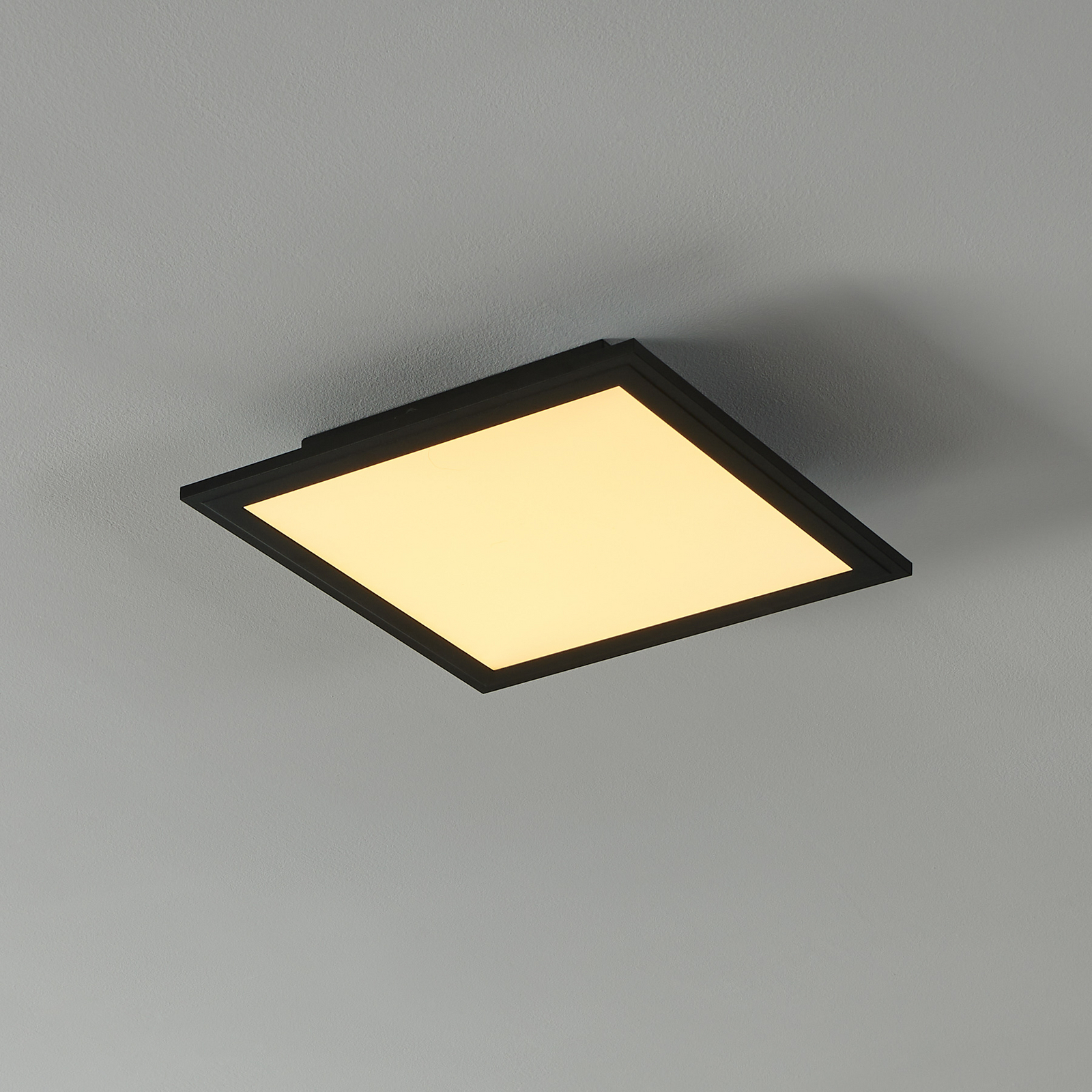 EGLO connect CCT griestu lampa 30x30cm melna