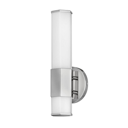 LED-Bad-Wandleuchte Facet Single, 3000 K, chrom