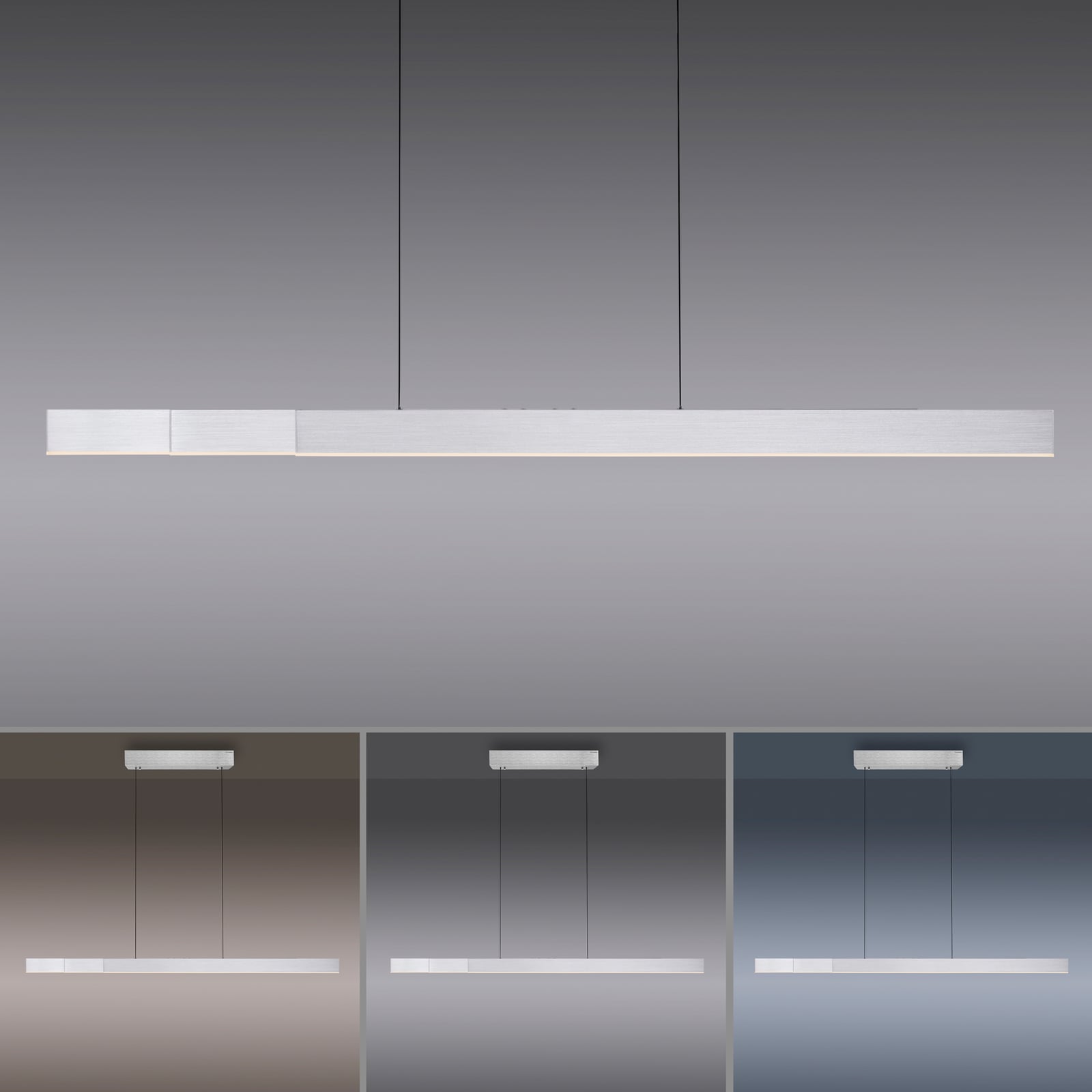 Suspension LED Moto-Rise, diamond, aluminium, CCT - PURE