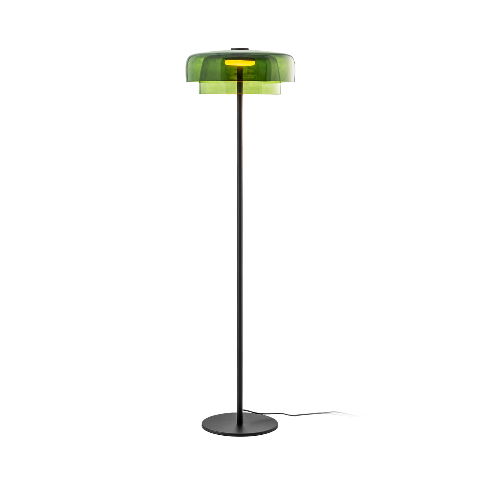 LEDS-C4 LED vloerlamp Levels, 2-laags, groen, glas, CCT