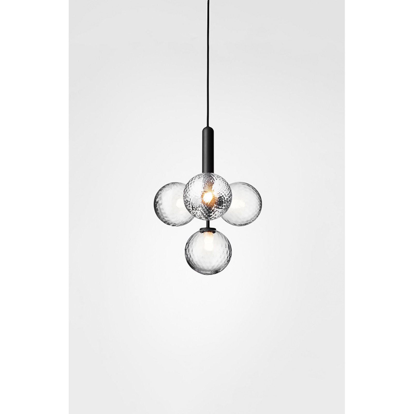 Miira 4 Candelabru Rock Grey/Optic Clear - Nuura