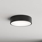 Deckenlampe Cleo 300, schwarz, Sensor, IP54, Ø 30 cm, Metall