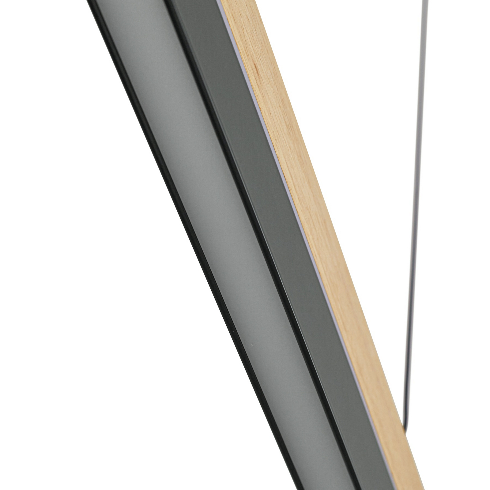 Lucande LED obesna svetilka Holven, les, CCT, dolžina 113 cm