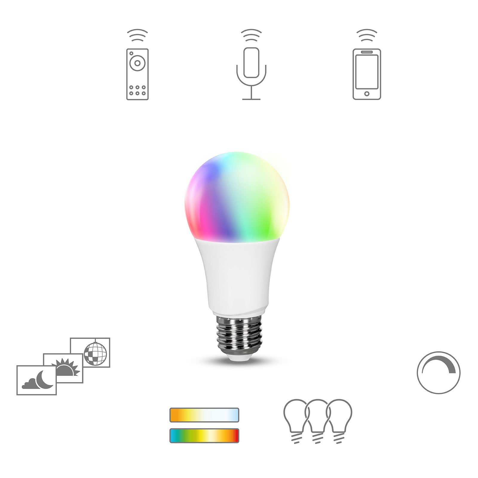Müller Licht tint white+color ampoule LED E27 9 W