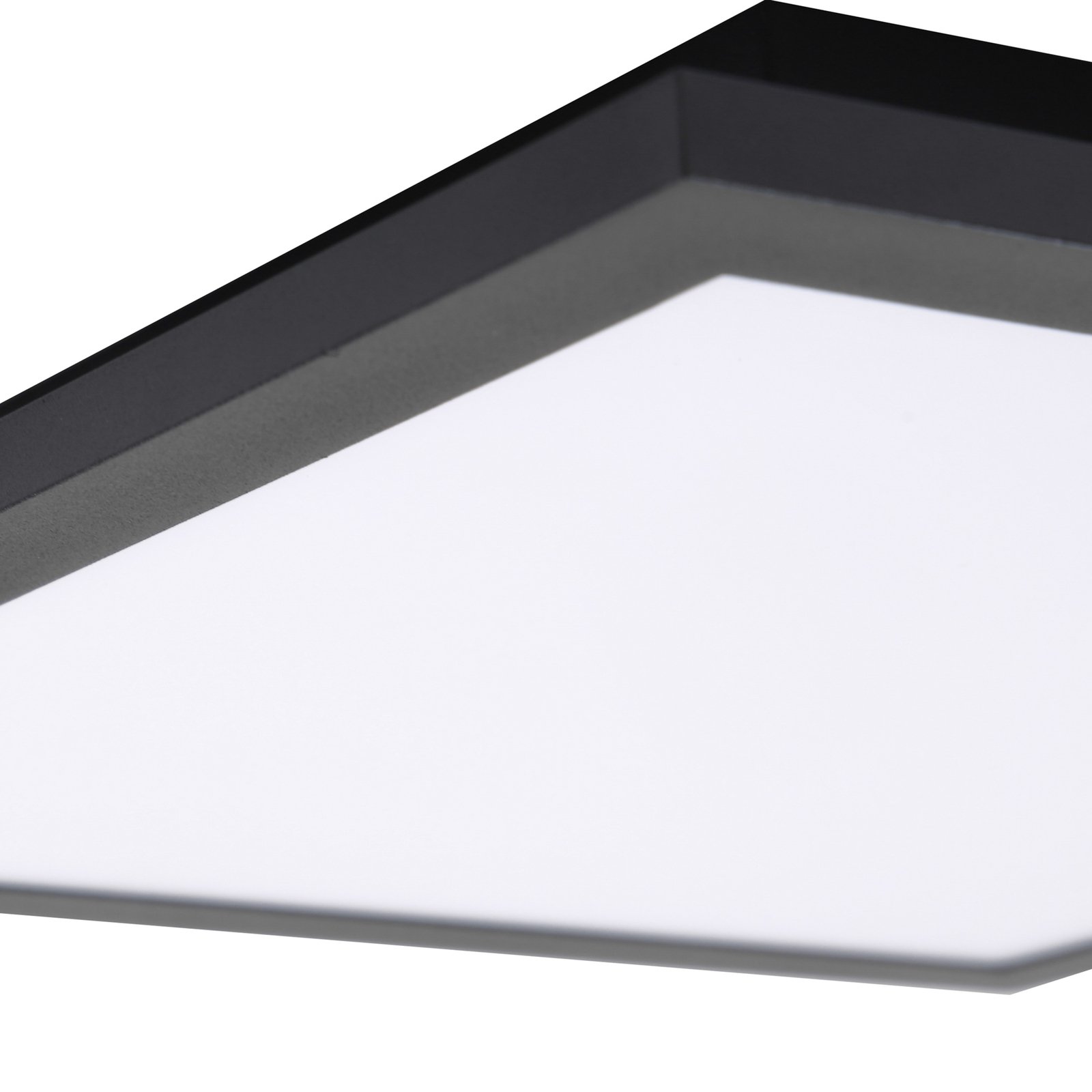 Lindby LED-panel Enhife, sort, 29,5 x 29,5 cm, aluminium