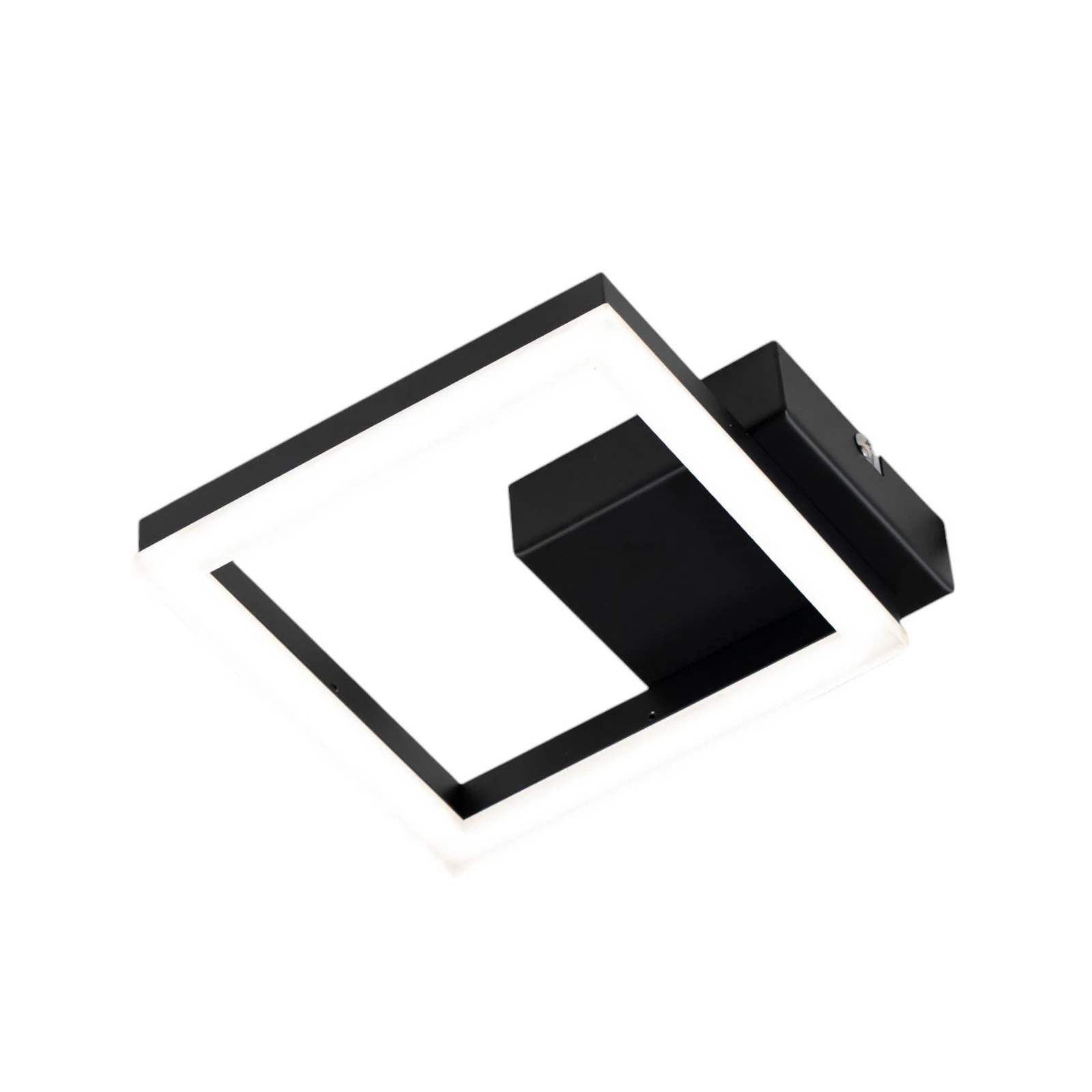Φωτιστικό τοίχου LED Bard, μαύρο, 17 x 17 cm, μεταλλικό, ρυθμιζόμενο
