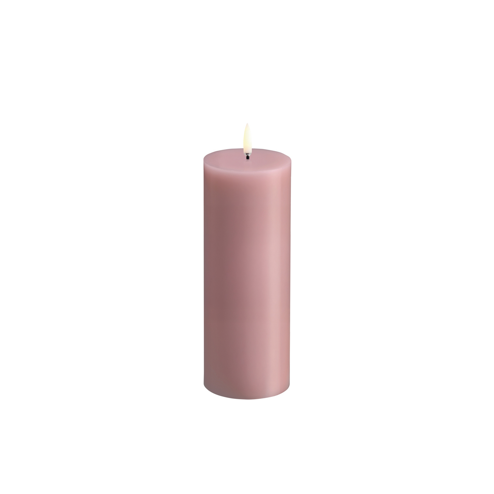 PILLAR LED-stearinljus, rosé, höjd 20 cm, vax - Uyuni Lighting