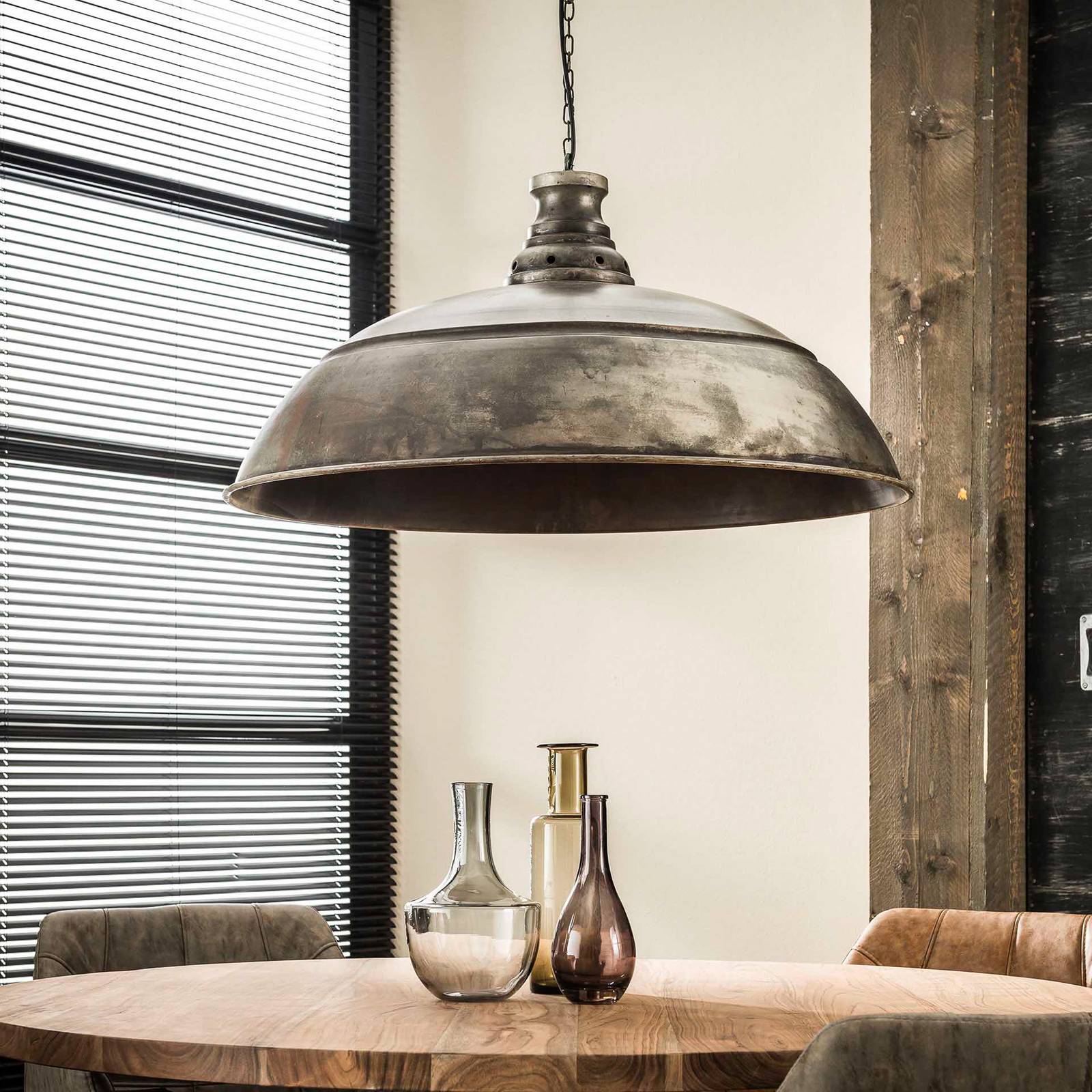 Lampa wisząca Spitse Pet, antyczne srebro