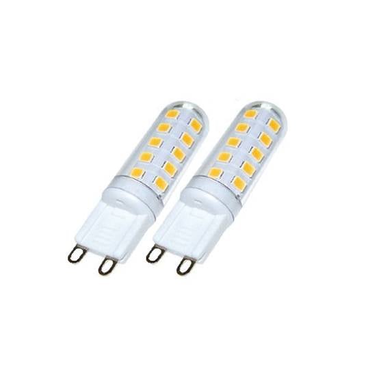 Bi-pin LED bulb G9 3 W in a dual pack, dimmable