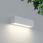 Εξωτερικός φωτιστικός τοίχου LED Lucande Lengo, 25 cm, λευκός, κατευθυνόμενος