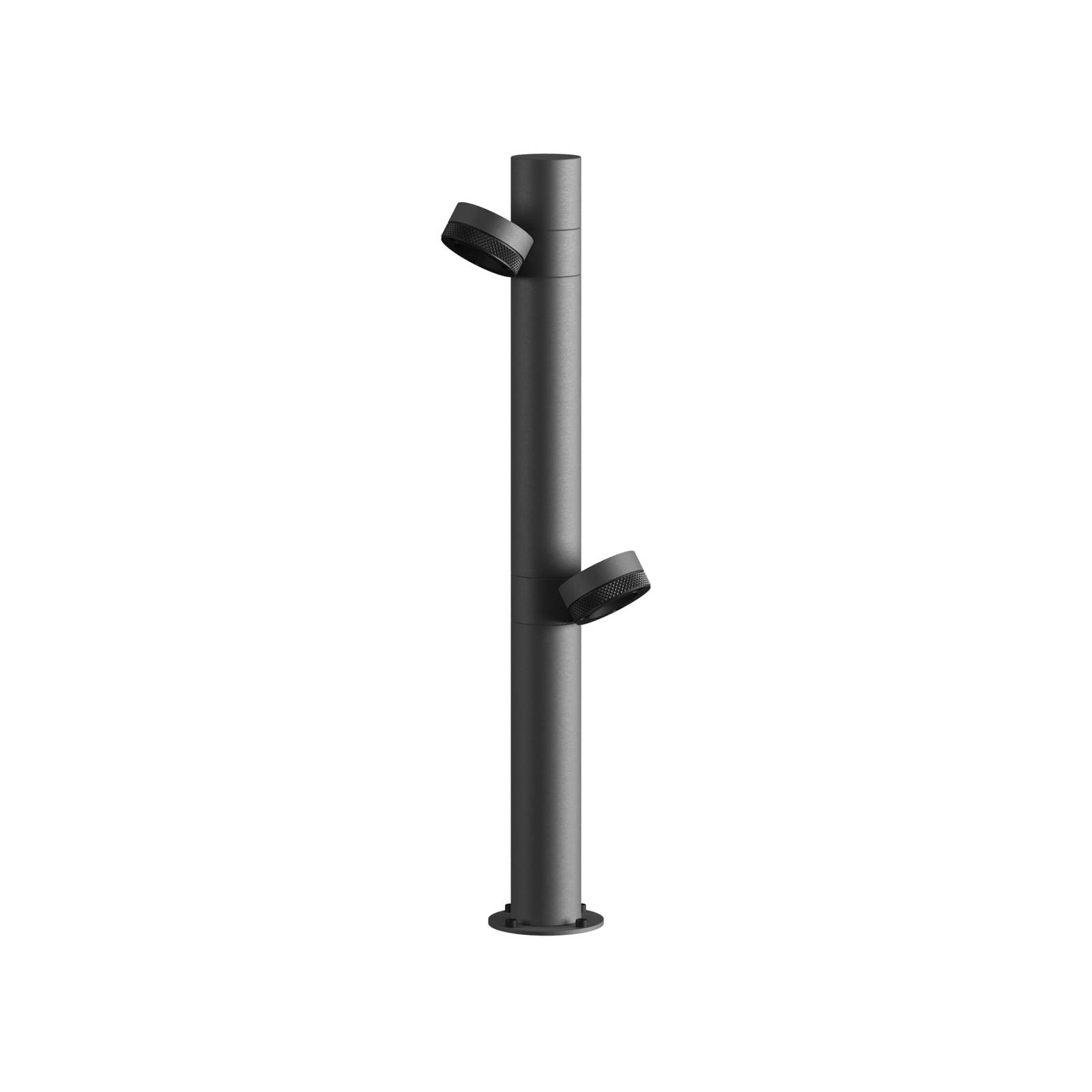 Karman LED-Wegeleuchte Jaco, 54,3 cm, braun Aluminium 2-flg.