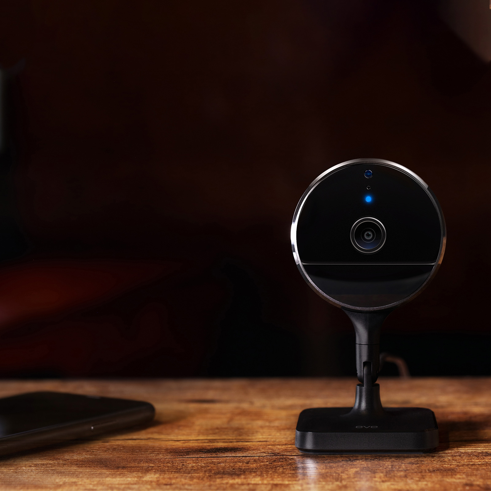 Eve Cam -sisäkamera, jossa on Apple HomkitSecure -tekniikka