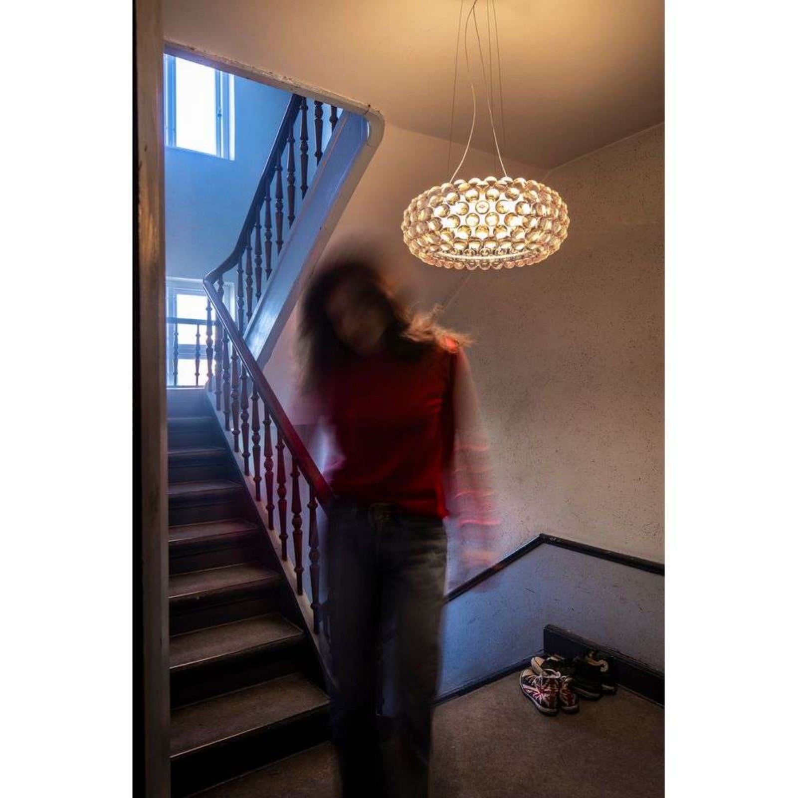 Caboche Plus Media LED-pendellampe, klar, dæmpbar Foscarini - Spisestue - Glas billede