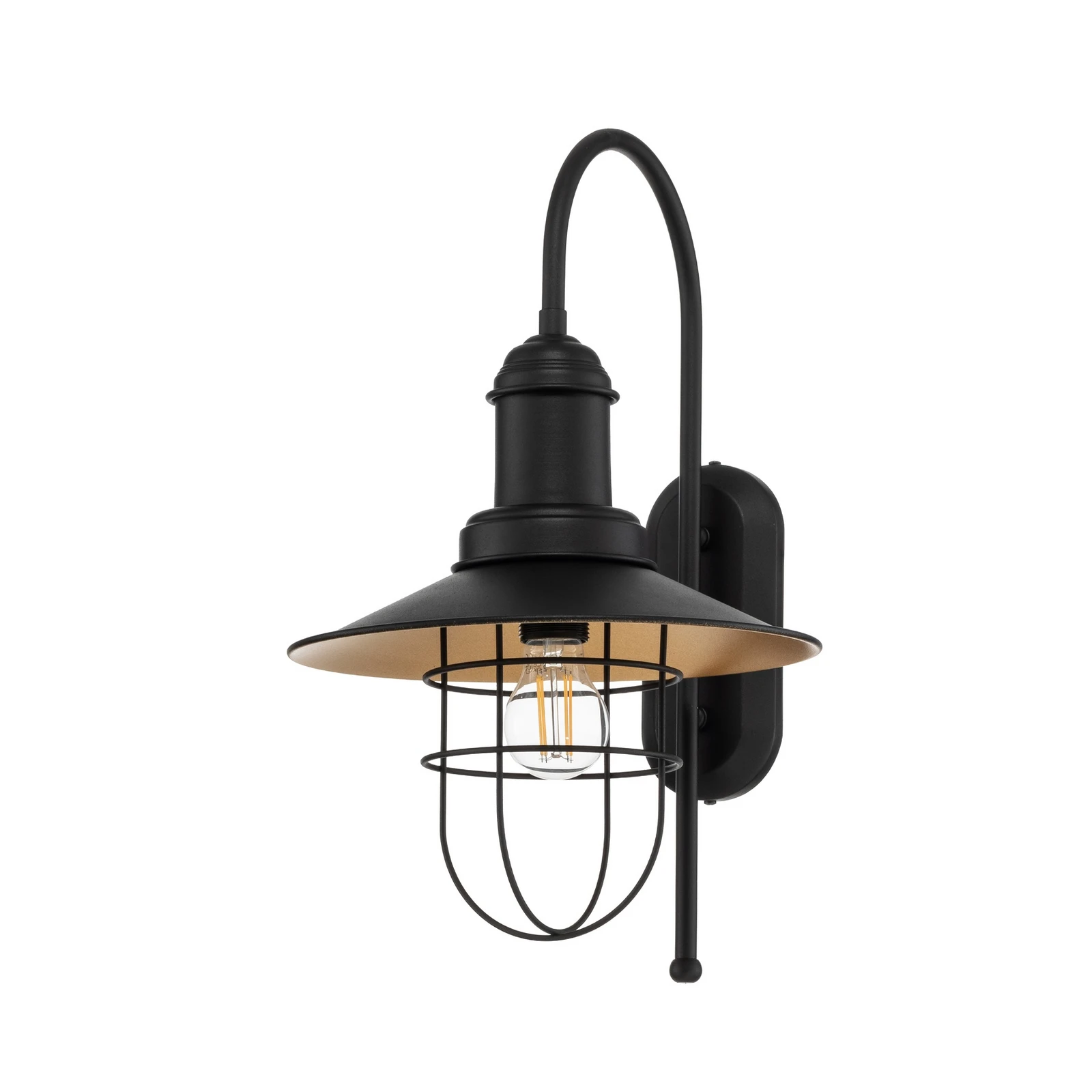 Zidna lampa Gadi, crna, metalna, visina 48 cm