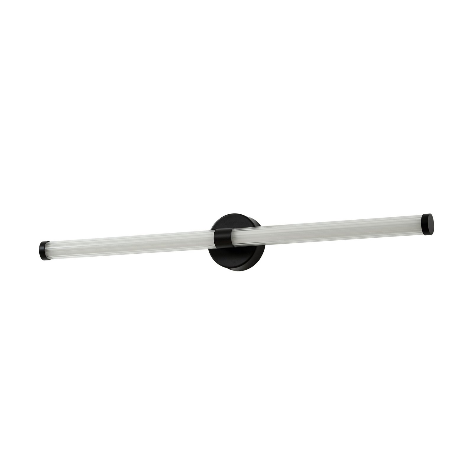 Lucande Melisa LED wall light, black, 90 cm, CCT, IP44