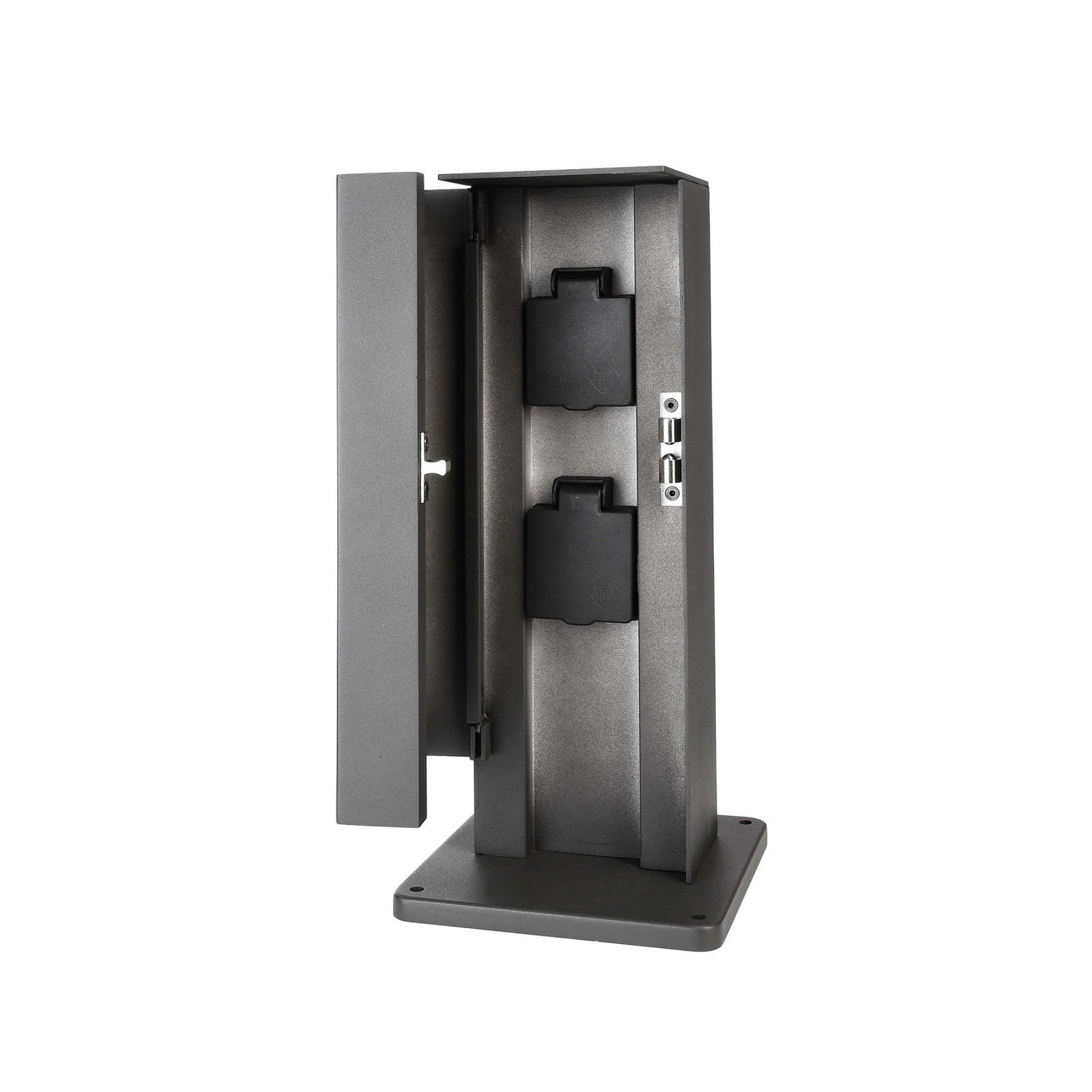 Deko-Light Coloană prize Puka Mana pentru zona exterioară - gri închis - Metal